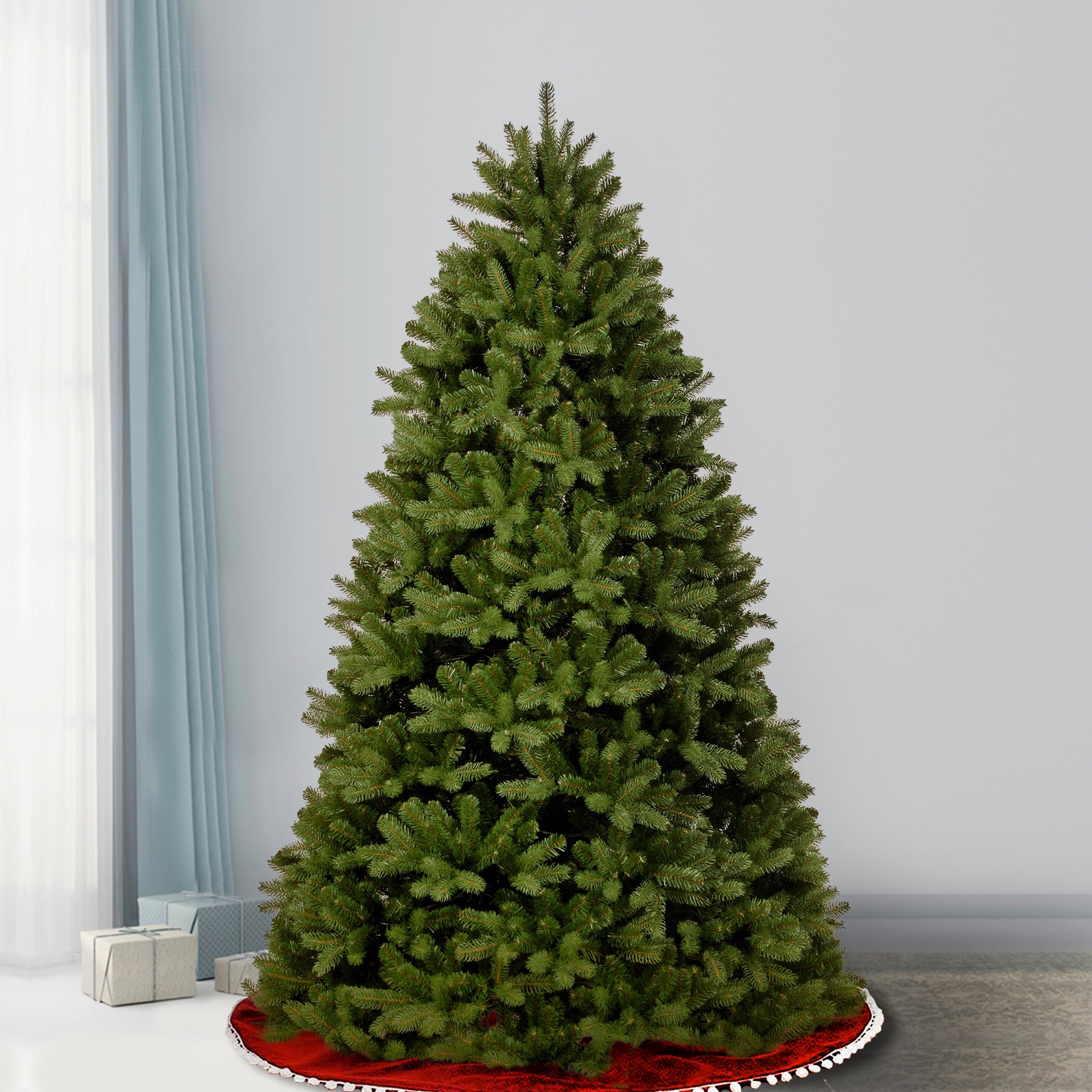 7.5 ft. Newberry Spruce Artificial Christmas Tree - Premium Realistic Holiday Decor for Home, Office & Party Decorations