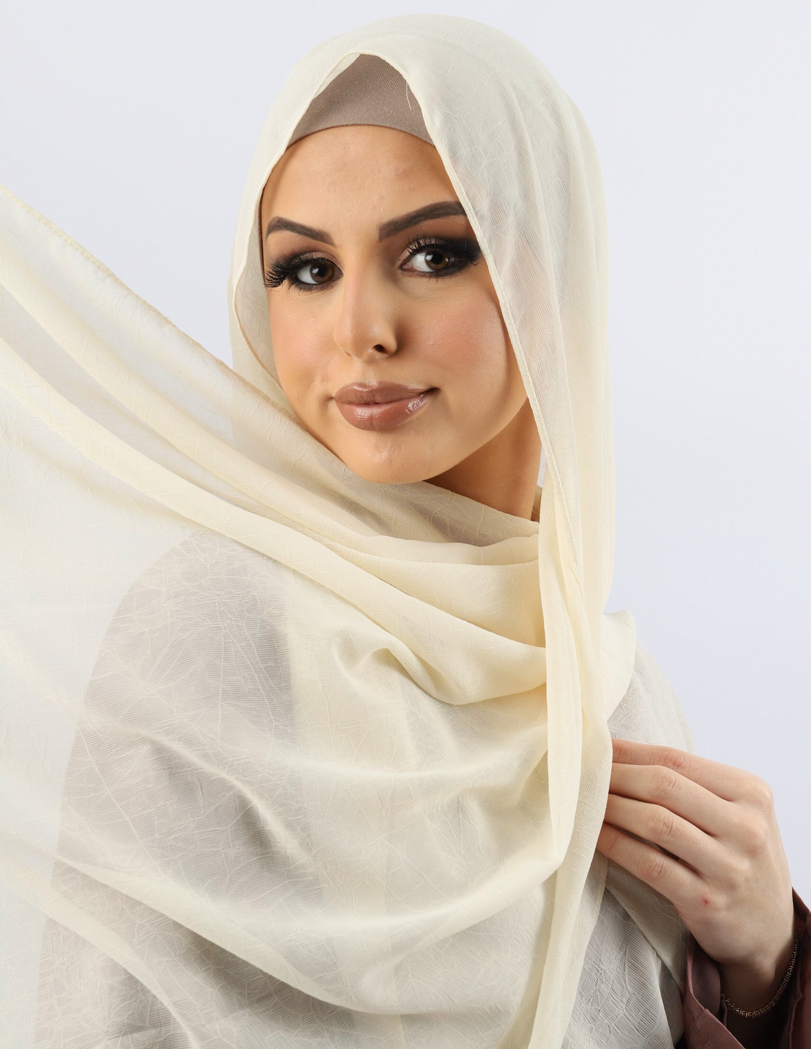 Elegant Crinkled Chiffon Shawl Wrap - Lightweight & Stylish Scarf for Women - Perfect for Weddings, Parties & Evening Events