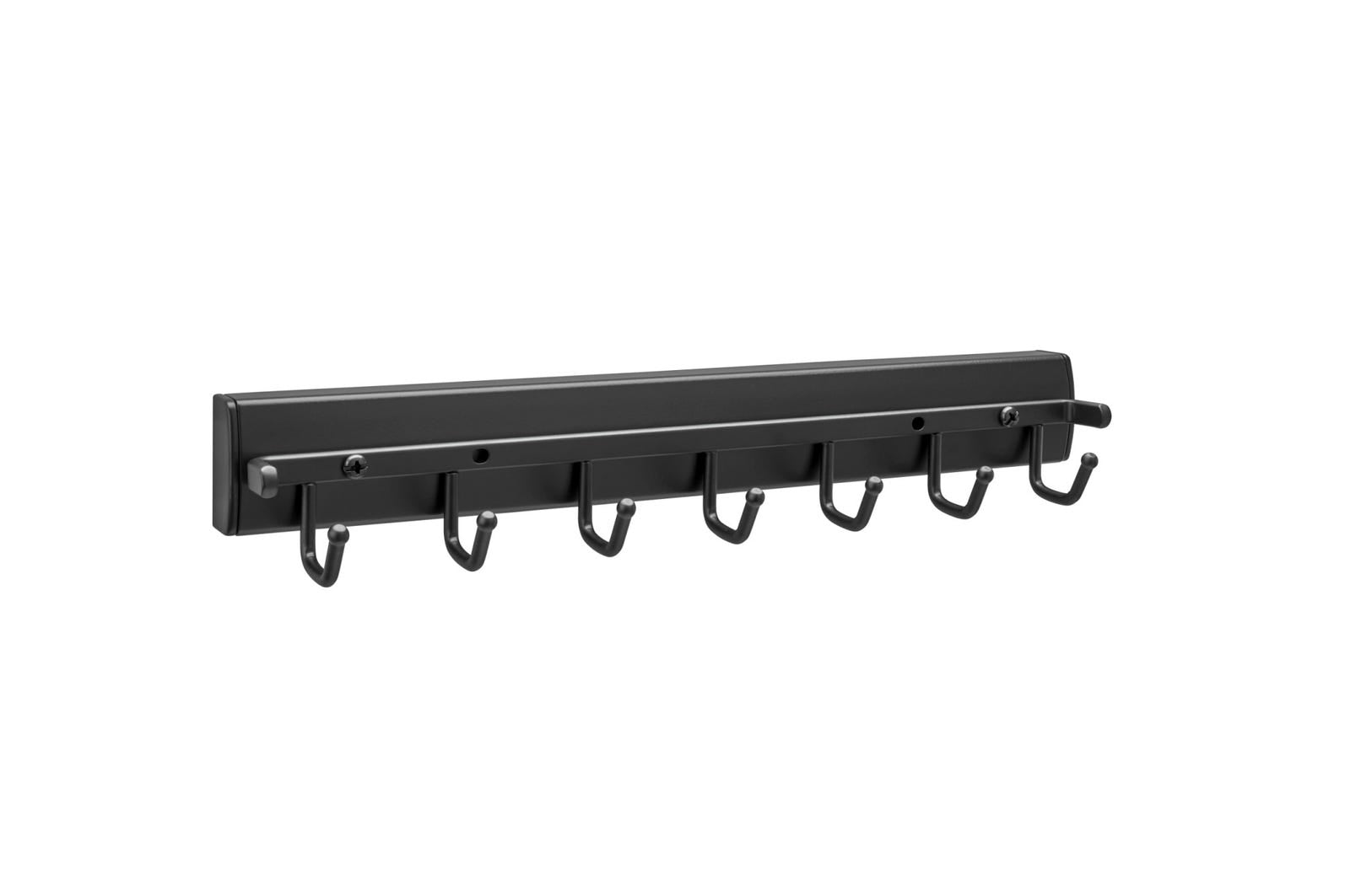 Gracious Home Premiere 360° Swivel Belt Rack - Matte Black Metal Belt Organizer for Closet & Entryway Storage - Perfect for Bedroom, Dressing Room & Mudroom Organization