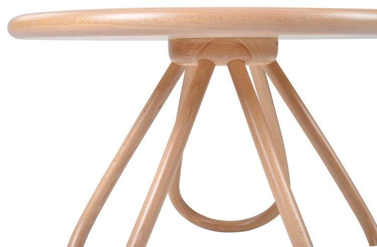 GTV Arch Bentwood Coffee Table with Wood Top - Mid-Century Modern Living Room Furniture for Small Spaces, Home Decor & Office Use