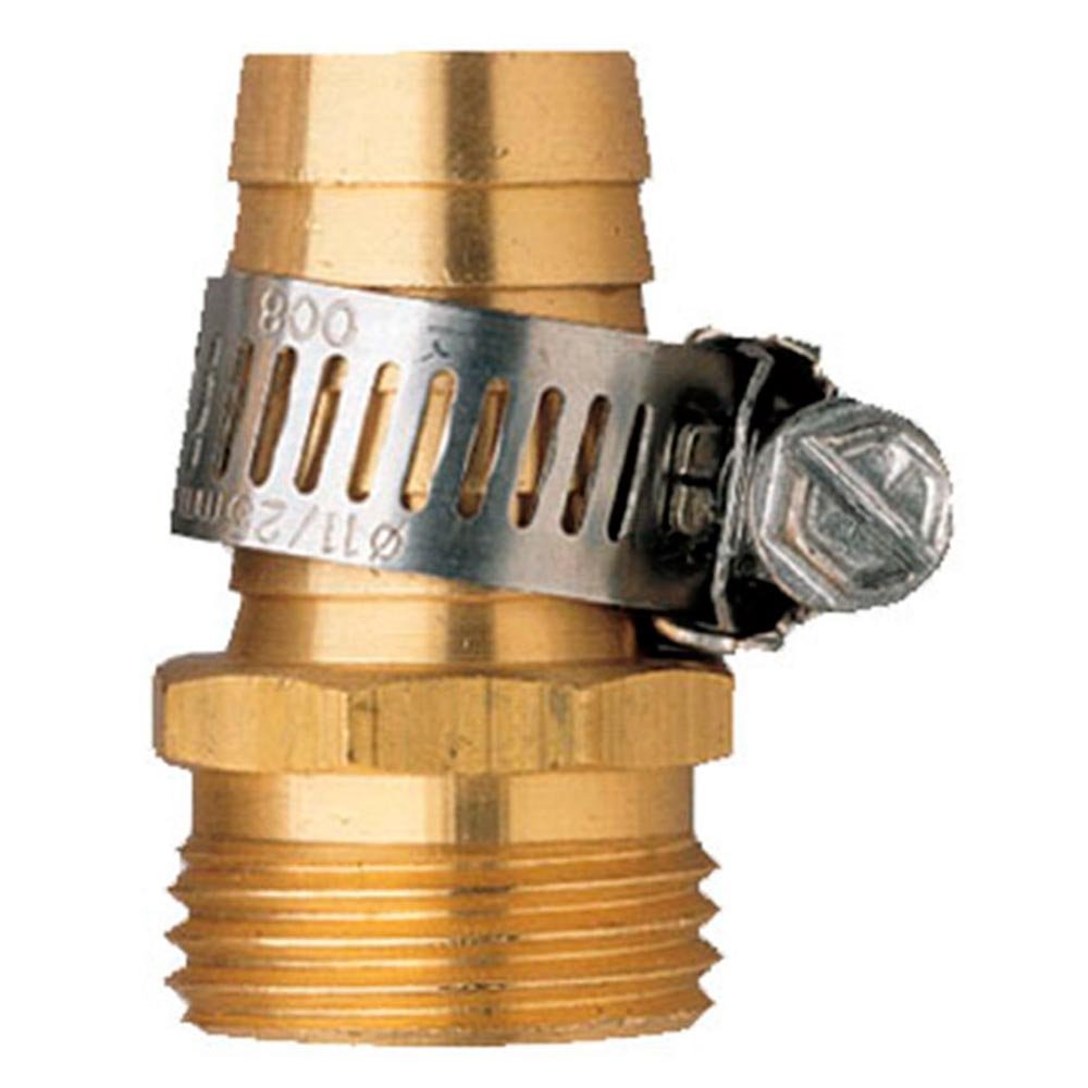Orbit Male Aluminum Water Hose Repair Kit with Hose Clamp - 5/8 Inch - Tri-Lingual Instructions - Perfect for Garden, Lawn, and Outdoor Watering Systems