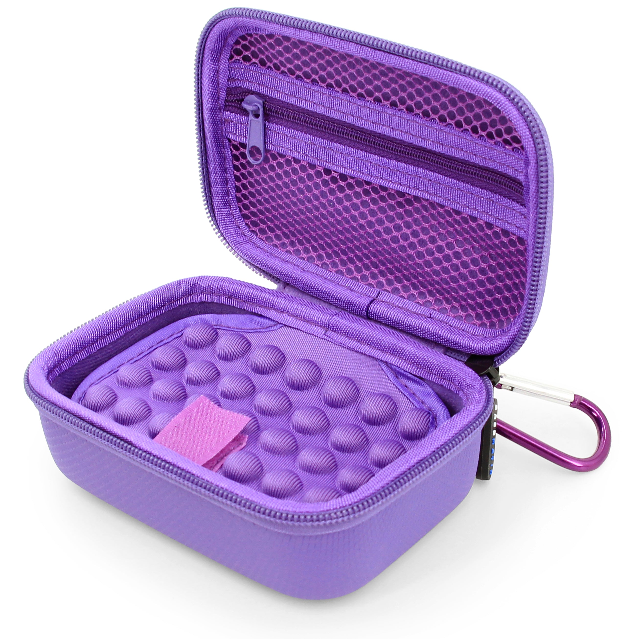 CASEMATIX Protective Carry Case for Moonbird & Moonbuddy Meditation Device - Includes USB-C Cable & Purple Storage Pouch | Perfect for Travel, Yoga, and Mindfulness Practice