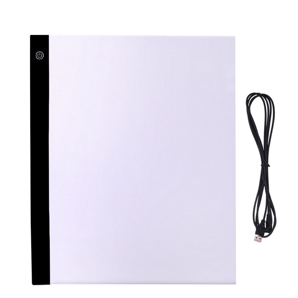 WSSBK A3 Digital Drawing Tablet with LED Light Box - USB Graphics Tablet for Artists, Designers & Students - Adjustable Stepless Dimming for Sketching, Painting & Tracing - Perfect for Digital Art, Animation & Graphic Design