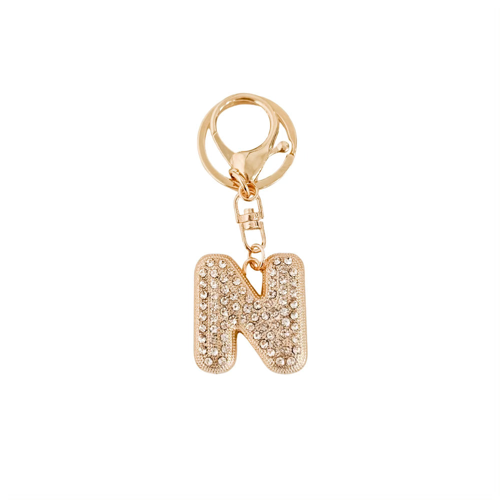 Personalized Diamond Initial Bag Charm - Elegant Monogram Jewelry for Handbags, Backpacks & Purses | Perfect Gift for Women & Fashion Accessories