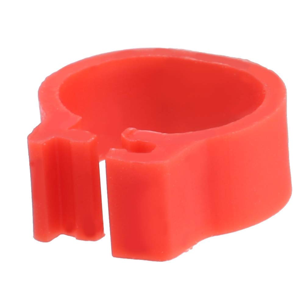 TOPINCN 8mm Multi-Color Plastic Bird Leg Bands - Numbered Poultry Leg Rings for Pigeons, Ducks, Chickens (Red) - Perfect for Bird Identification, Breeding Tracking & Poultry Management