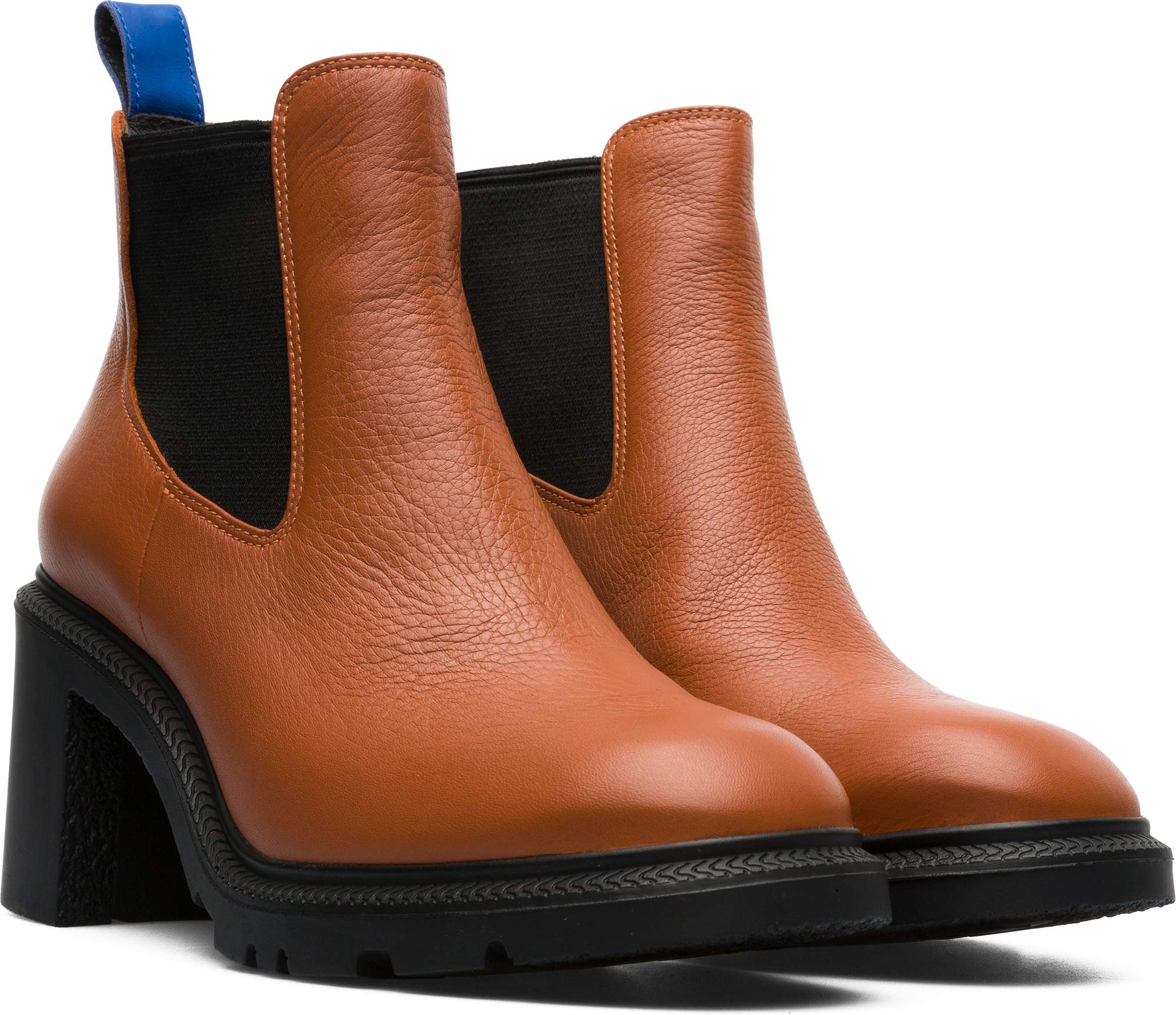 Women's Whitnee Brown Dress Boots by Camper - Comfortable & Stylish Ankle Boots for Casual Outfits, Office Wear & Fall Fashion