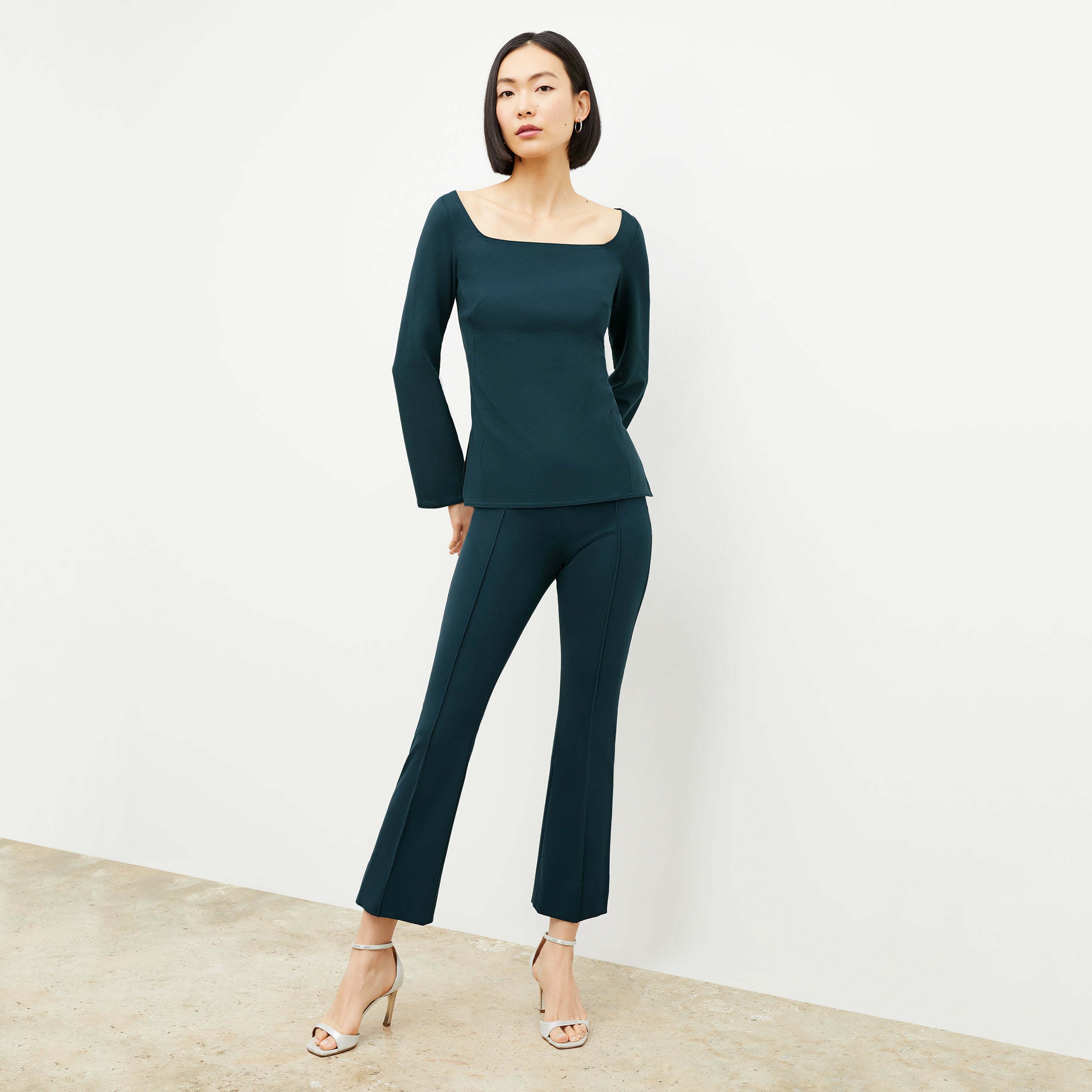 Shiloh Washable Ponte Pants for Women - Comfortable Stretch Trousers in Deep Sea Blue | Perfect for Office, Travel & Casual Wear