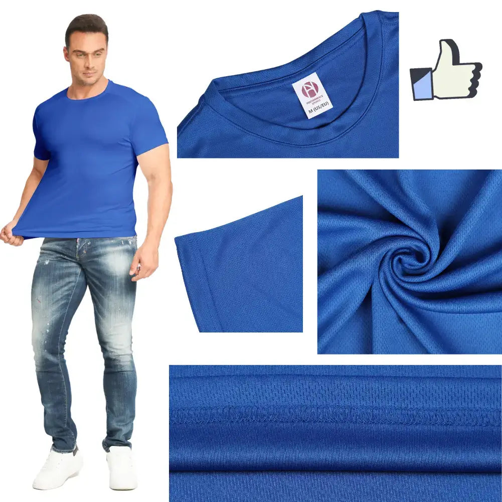 5 Pack Men's Short Sleeve Cotton T-Shirts - Breathable Casual Tees for Everyday Wear, Gym & Outdoor Activities