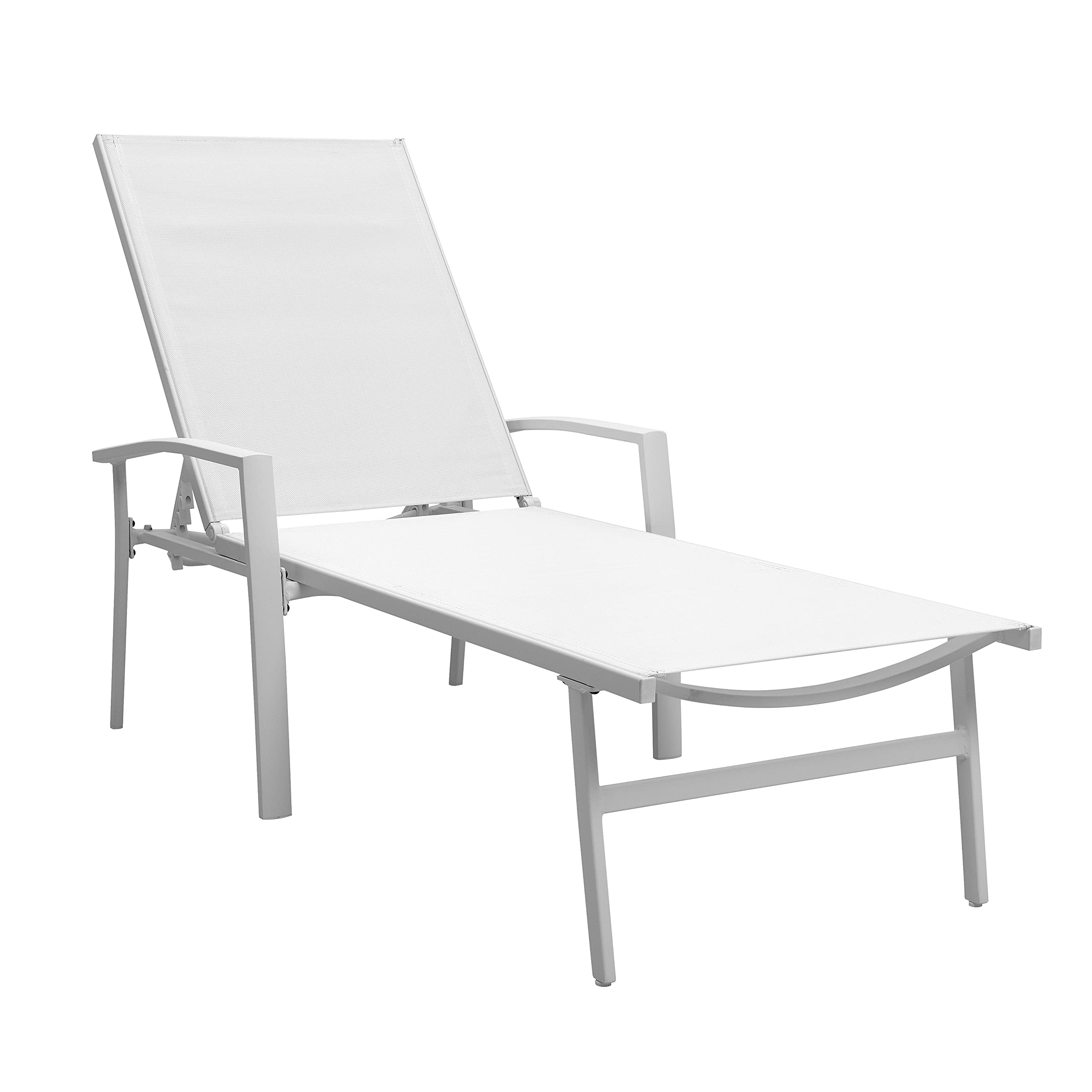 NUU GARDEN Patio Chaise Lounge - 5-Position Adjustable Outdoor Chaise Lounge Chair with All-Weather Textile Fabric - Perfect for Poolside, Beach, Garden, Patio & Backyard Relaxation