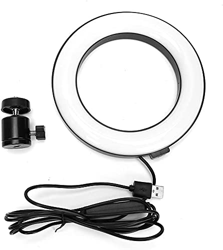 MINJUK 10-inch Ring Light with Tripod Stand - 3 Color Temperature Adjustable LED Fill Light for Live Streaming, YouTube Videos, TikTok Selfies & Photography Lighting (3200K-5600K) - Perfect for Home Studio, Makeup Vanity, Video Conferencing and Content Creation