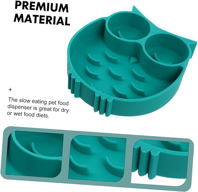 PSK PET MART Slow Feeder Bowl for Cats & Dogs - Interactive Puzzle Feeder Toy to Prevent Choking, Stop Fast Eating - Non-Slip Silicone Pet Dish for Puppy & Kitten - Perfect for Mealtime Fun & Mental Stimulation