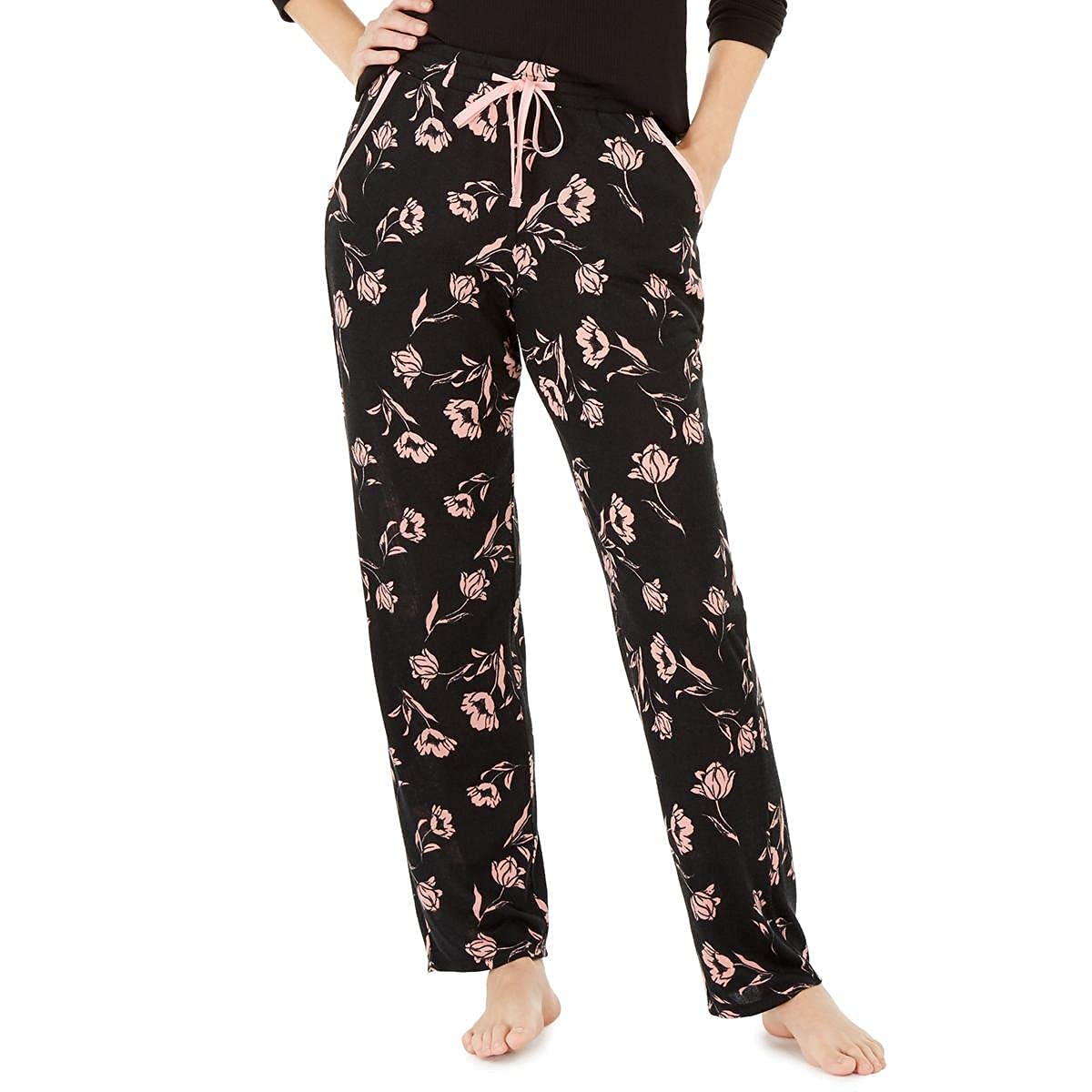 Charter Club Women's Floral Print Knit Sleep Pants - Soft & Comfortable Lounge Pajama Bottoms for Relaxing at Home or Sleeping