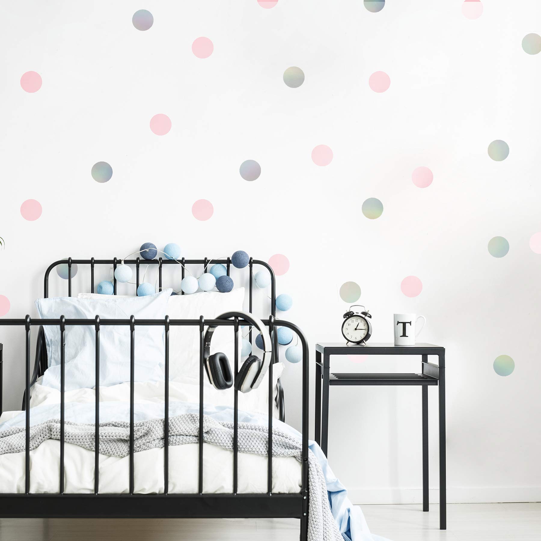 Wall Pops WPD2137 Rose Gold Confetti Dots - Metallic Removable Wall Decals for Bedroom, Nursery & Office Decor - Perfect for Parties, Home Styling & DIY Projects