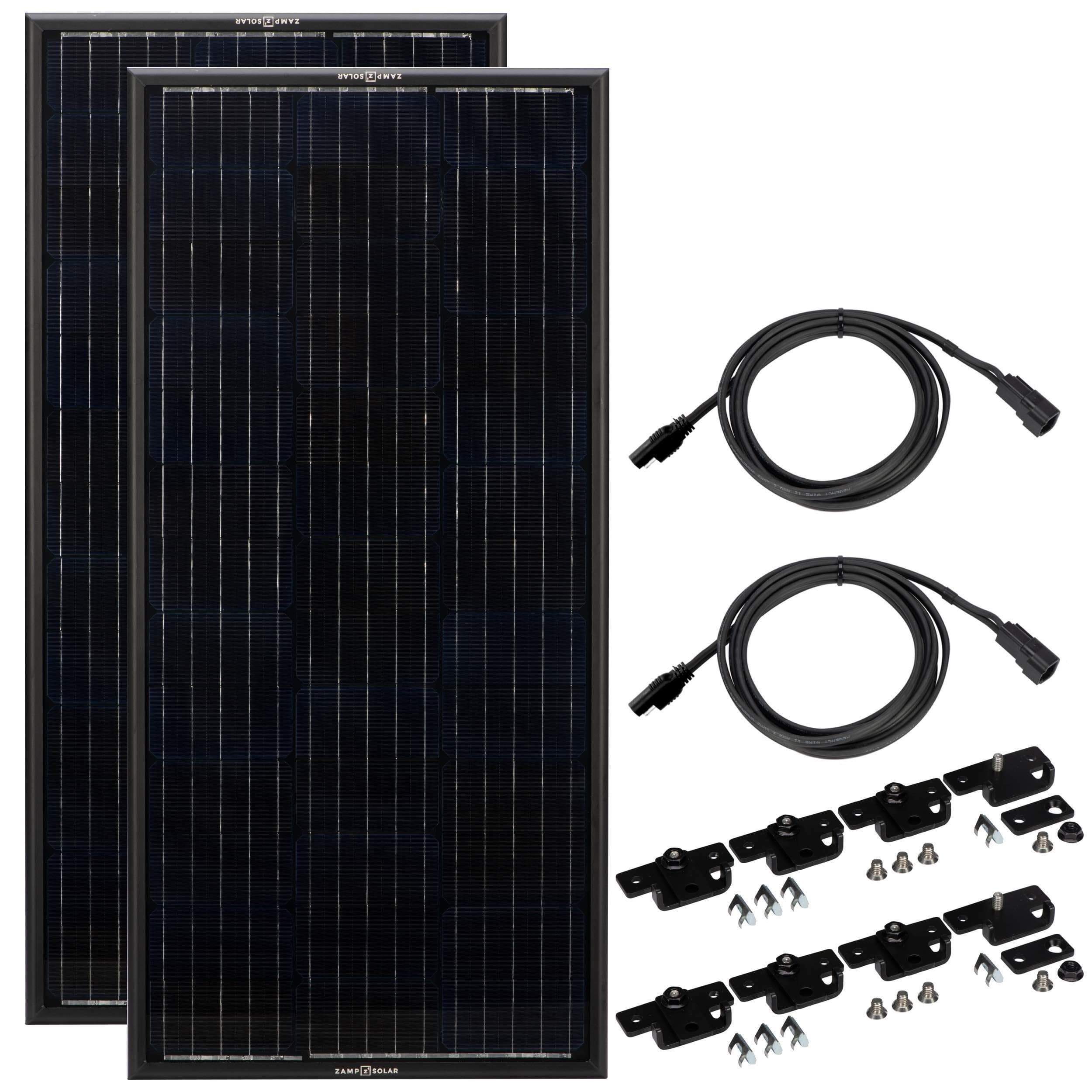 Open Box Zamp Solar Obsidian 200 Watt Solar Panel Kit ZSK1007 - Portable Solar Power for RV, Boat, Off-Grid & Emergency Use