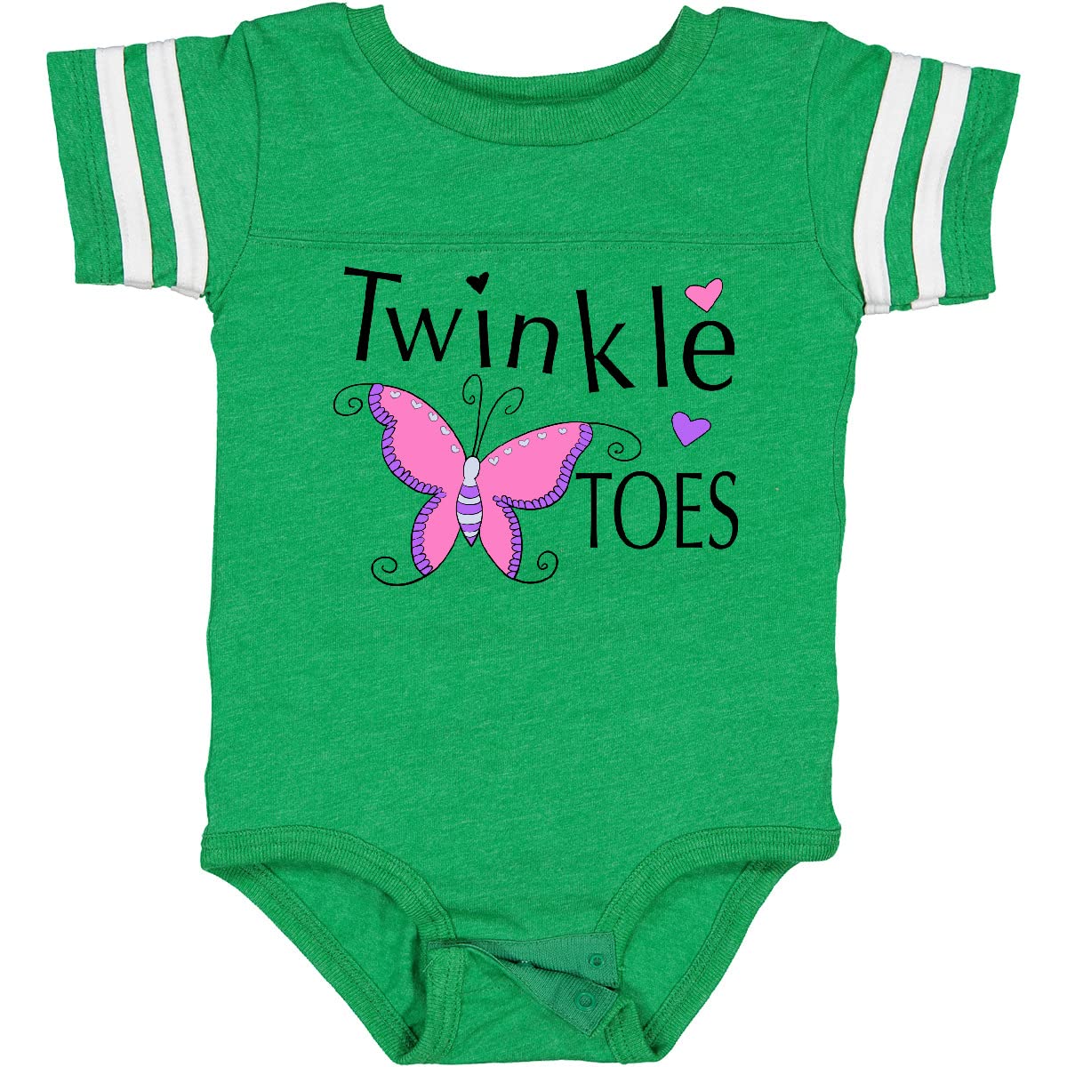 Inktastic Twinkle Toes Pretty Butterfly Baby Bodysuit - Cute Infant Onesie for Girls & Boys - Perfect for Newborn Photography, Baby Showers & Everyday Wear