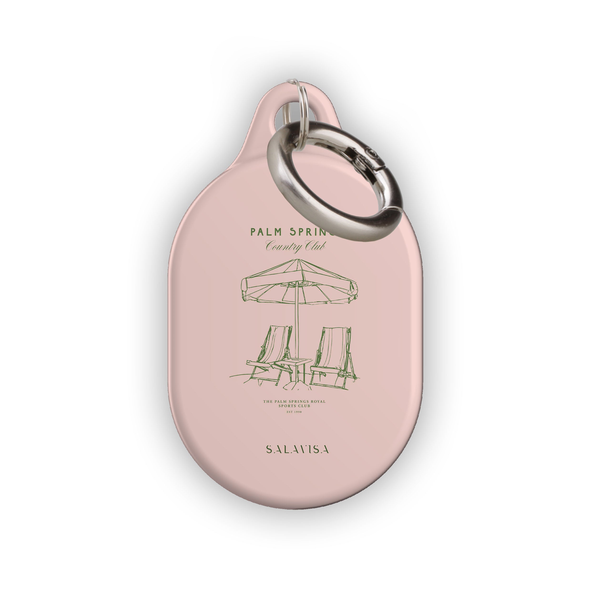 Palm Springs AirTag Holder - Premium Leather Keychain for Apple AirTag - Perfect for Travel, Luggage, Wallets & Keys Tracking