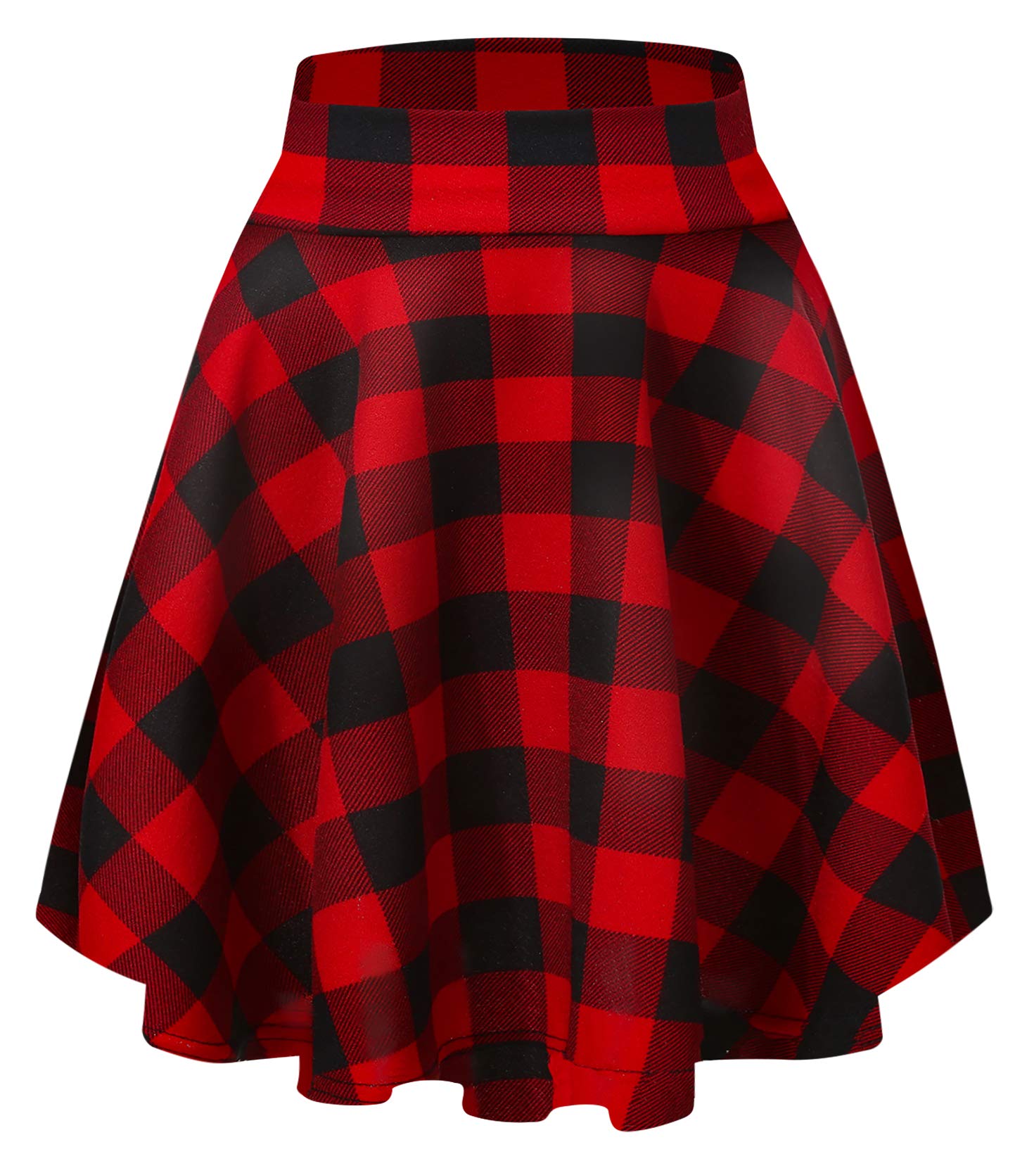 Urban CoCo Women's Stretchy High Waist Flared Midi Skirt - Versatile Casual Basic Skirt for Work, Date Night & Everyday Wear