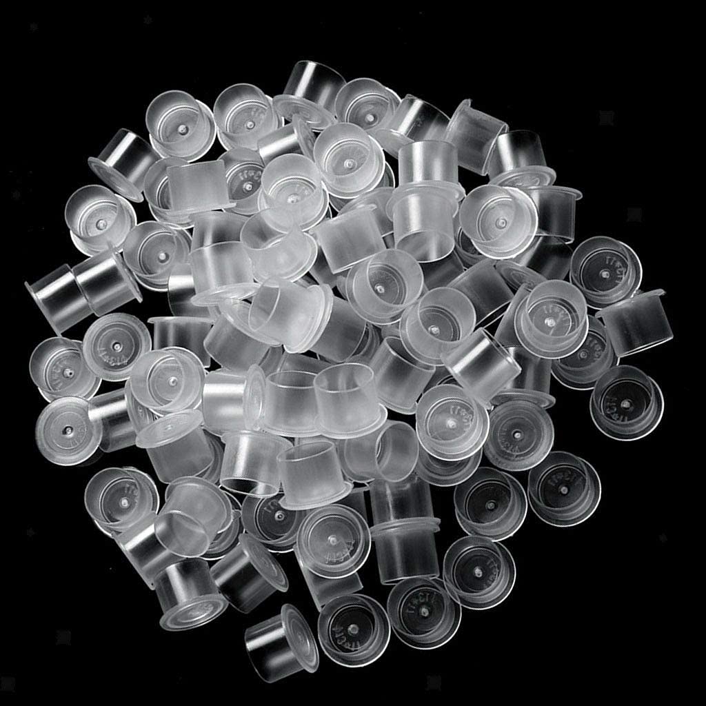 Ubersweet® 500-Pack Tattoo Machine Ink Cups & Cap Holder - Professional Tattoo Artist Supplies for Safe & Hygienic Tattooing