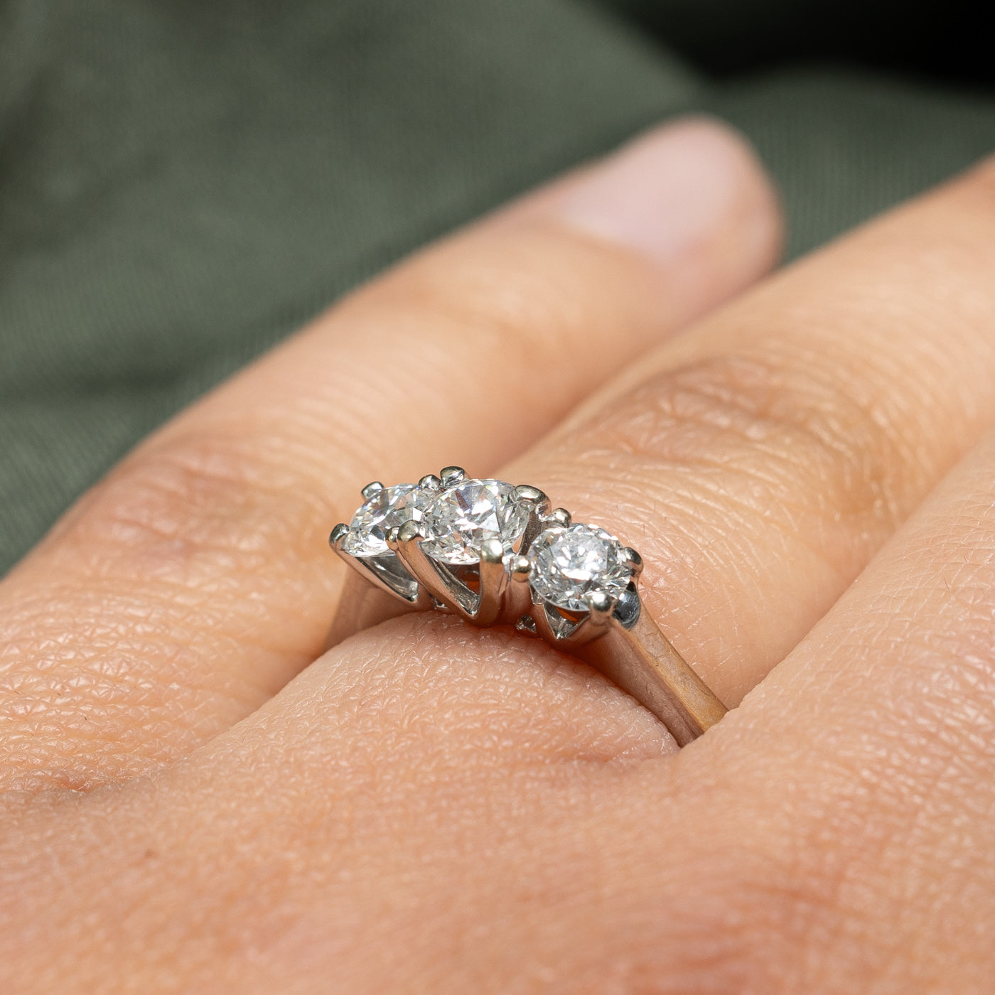 1.00ctw Three Stone Diamond Ring for Women - Size 5.75 | Elegant Engagement, Wedding & Anniversary Jewelry Gift