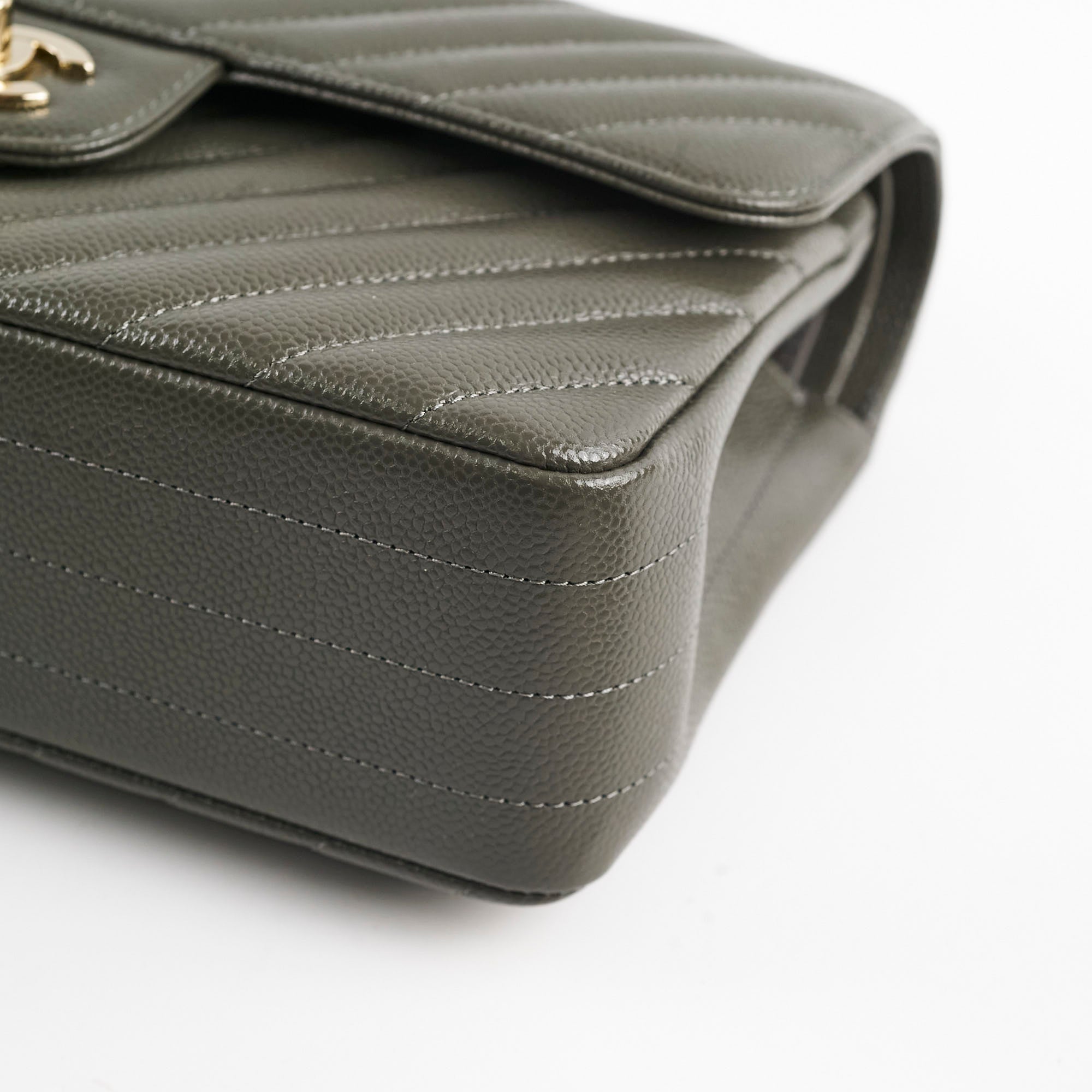 Chanel 20B Caviar Chevron Small Classic Flap Bag Grey - Timeless Luxury Handbag for Women | Perfect for Evening Events, Date Nights & Special Occasions