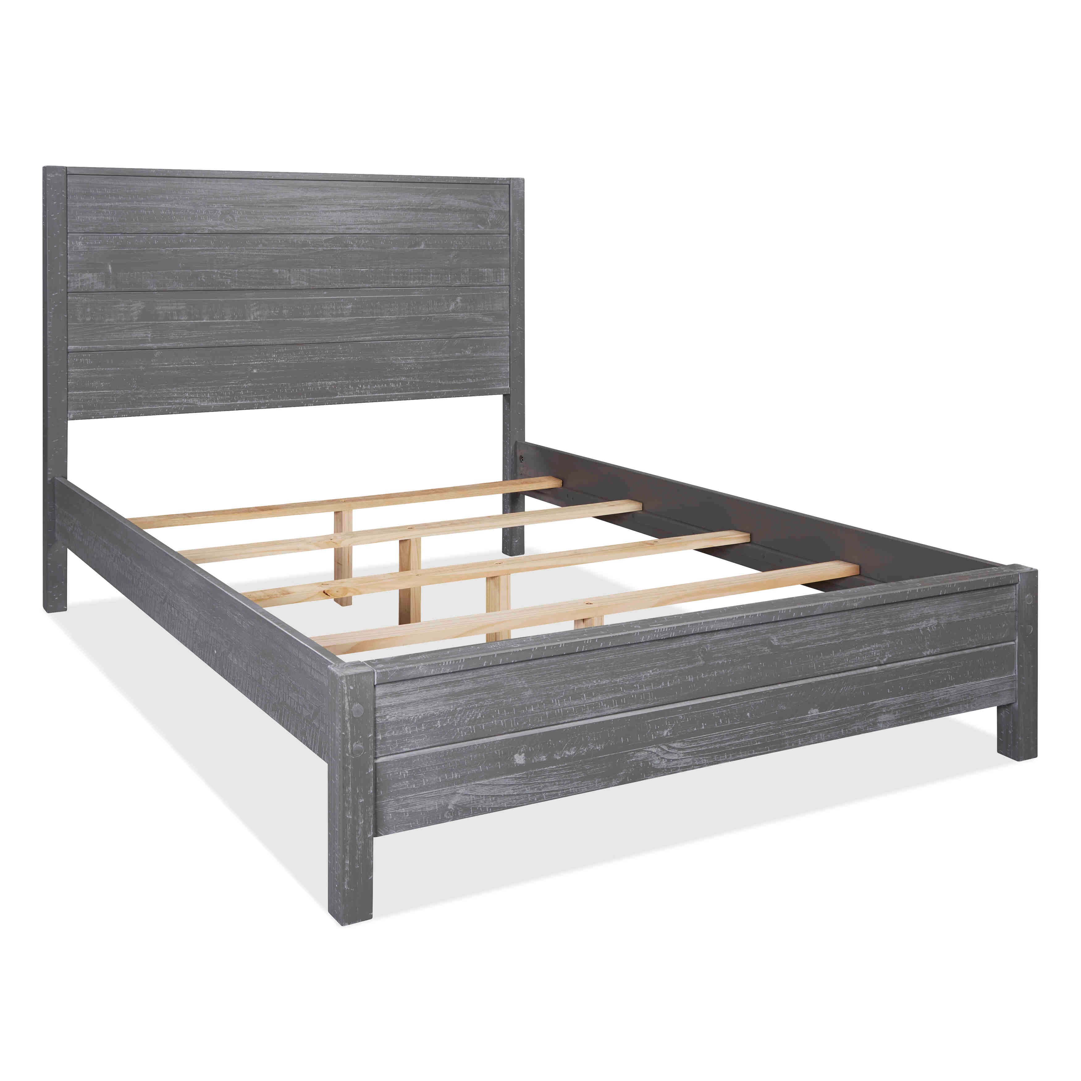 Montauk Solid Wood Bed Frame - Queen Size, Natural Wood Finish, Sturdy & Durable Bedroom Furniture for Master Bedroom or Guest Room