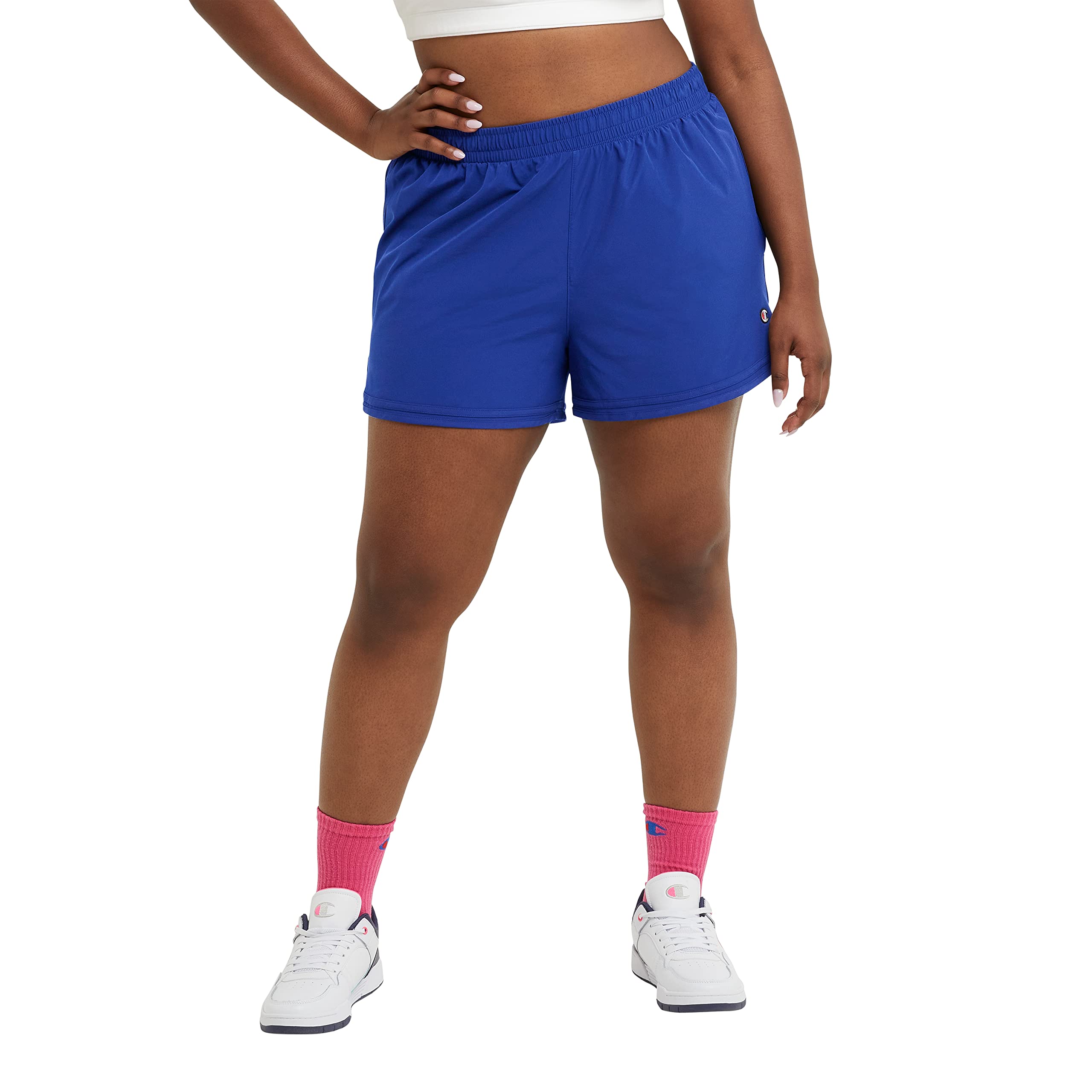 Champion Women's Varsity Shorts - Moisture Wicking, Lightweight Gym Shorts for Workout & Running - Plus Size Available - Perfect for Yoga, Training & Casual Wear