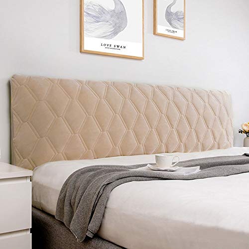 HUAOSCN Stretchable Headboard Slipcover for King/Queen/Twin Beds - Dustproof Bed Headboard Protector & Decorative Cover (Camel, 160cm) - Perfect for Bedroom Makeover & Home Decor Upgrade