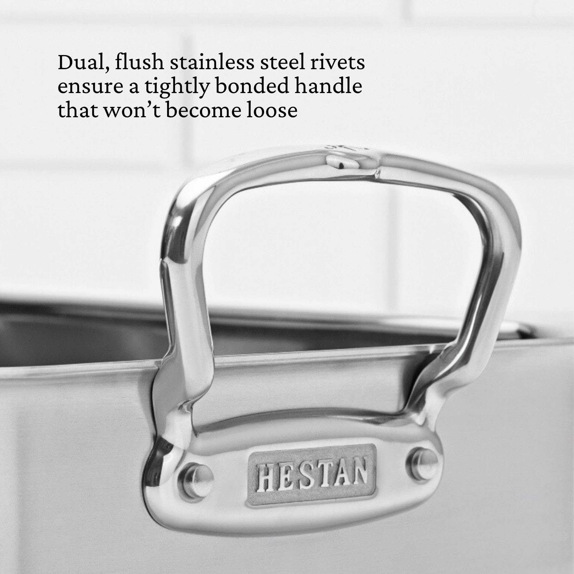 Hestan Stainless Steel Classic Roaster with Rack - Induction Cooktop & Oven Safe - Perfect for Holiday Turkey, Prime Rib & Large Roasts