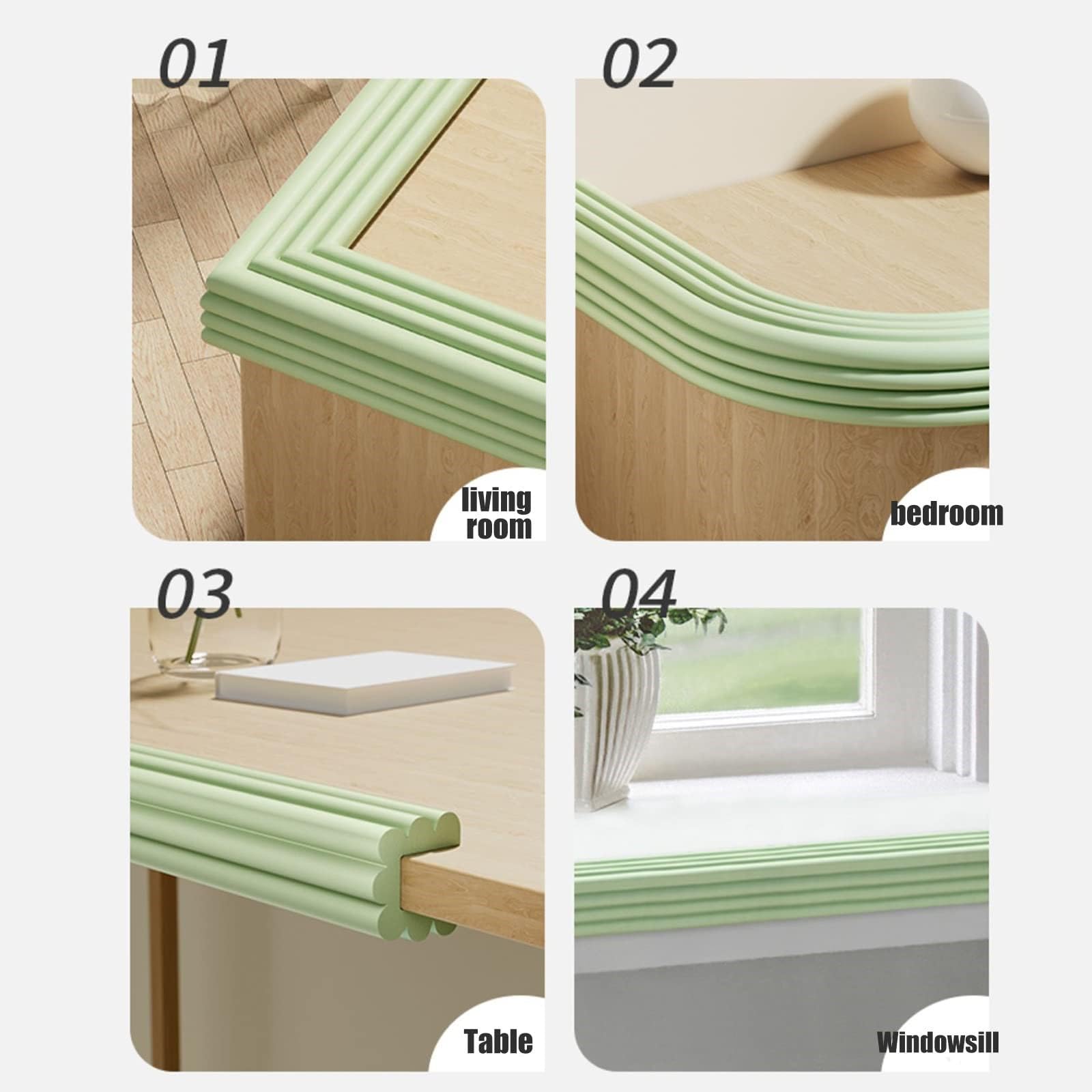 Baby Proofing Table Edge Protectors - Thick Wall Corner Guards for Kids Safety, Coffee Tables, Furniture & Fireplaces - 6m Blue - Prevent Sharp Corner Injuries at Home