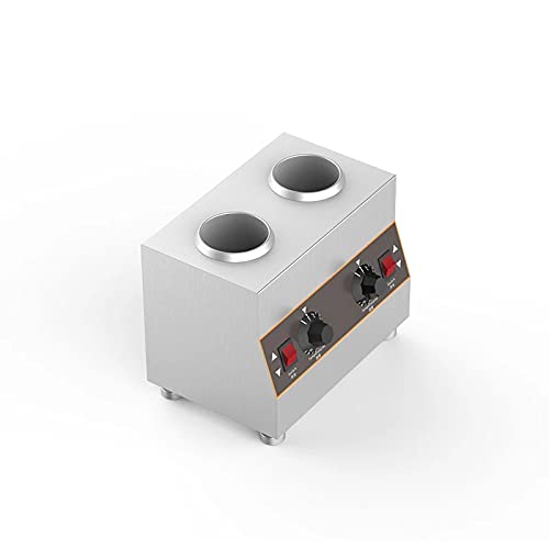 TECHTONGDA 110V Electric Food Warmer & Cheese Dispenser - 2 Squeeze Bottle Sauce Heater for Hot Fudge, Caramel, Jam - Perfect for Restaurants, Cafes & Home Kitchens