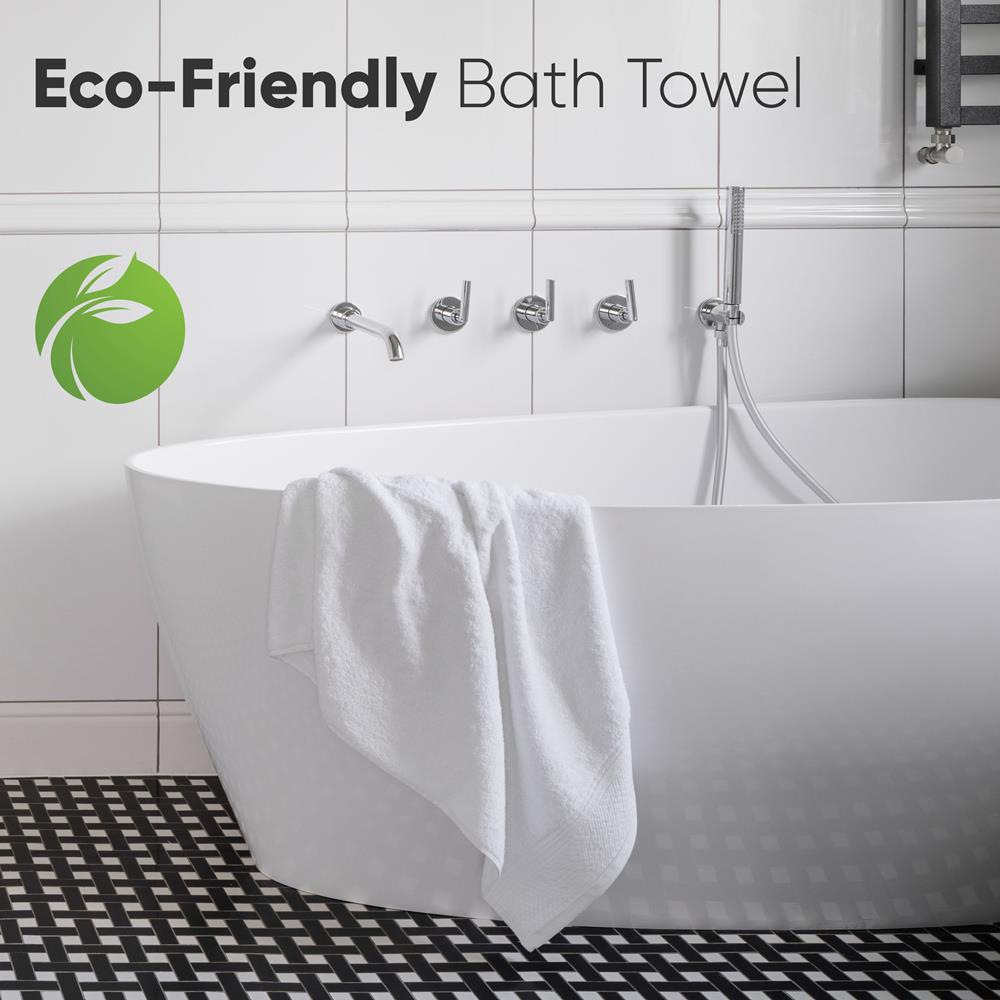 Premium Soft Light White Bath Towels - Ultra Absorbent & Quick Dry - Luxury Spa & Hotel Quality for Bathroom, Pool, Beach & Gym Use