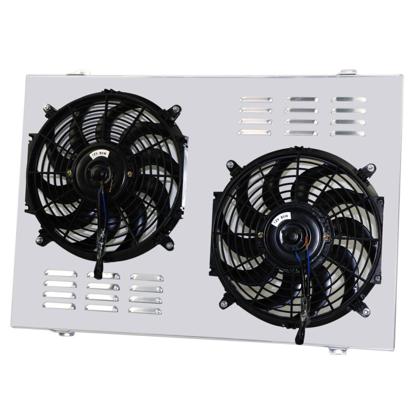 Aluminum Radiator Shroud & Cooling Fan Kit Compatible with 1967-1990 Chevy C/K Series, 1972-1980 GMC C/K Series, Buick, Cadillac, Plymouth, Pontiac - Perfect for Engine Cooling & Performance Upgrades