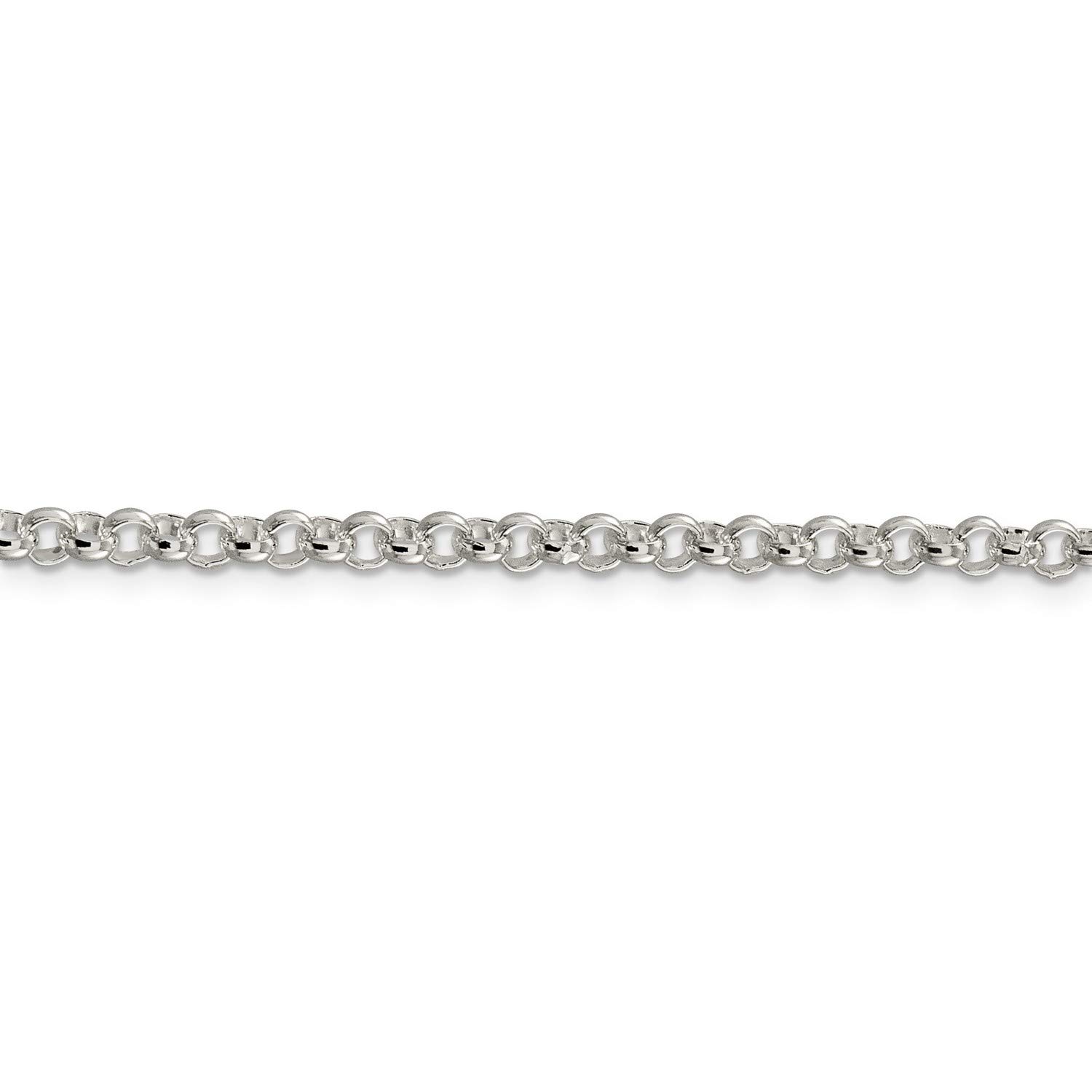 .925 Sterling Silver Classic Rolo Chain Necklace, Bracelet or Anklet - Elegant Jewelry for Women, Gift for Her, Perfect for Everyday Wear, Party & Special Occasions