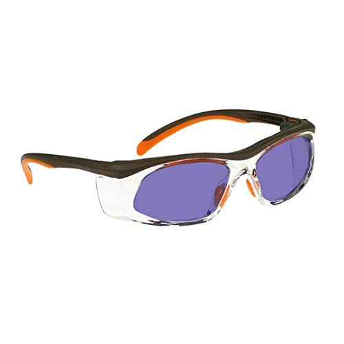 Polycarbonate Orange/Brown Safety Glasses with Sodium Flare Protection - ANSI Z87.1 Certified for Glassworking & Welding - Comfortable Fit for DIY, Industrial & Laboratory Use