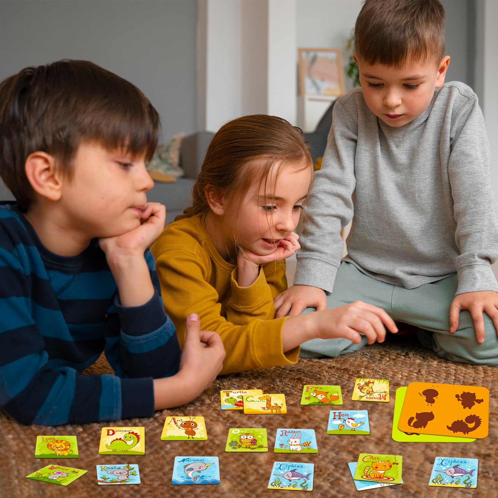 ABC Learning Memory Game for Toddlers - Animal Letter Matching Flash Cards, Educational Preschool Toys for Boys & Girls Ages 4-8 - Perfect for Classroom Activities, Homeschooling & Family Game Night
