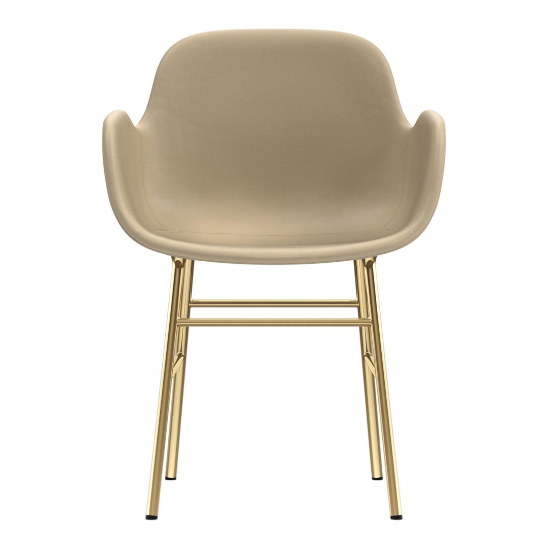 Modern Form Armchair with Sturdy Metal Legs & Premium Upholstery - Perfect for Living Room, Office or Reading Nook