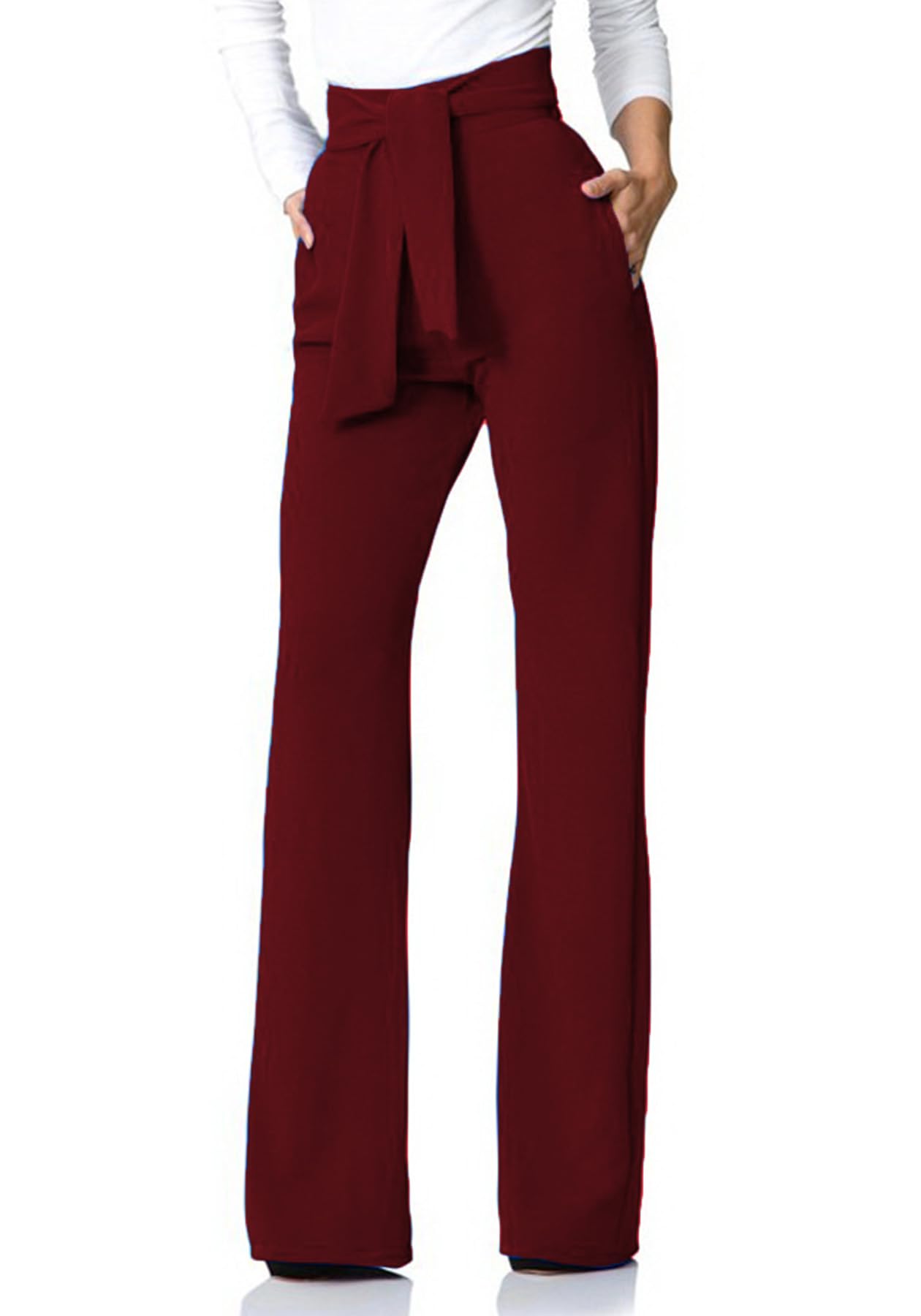 Lucuna Women's High Waisted Wide Leg Dress Pants - Professional Office Work Pants & Business Casual Trousers for Women - Perfect for Office Wear, Business Meetings, and Smart Casual Outfits
