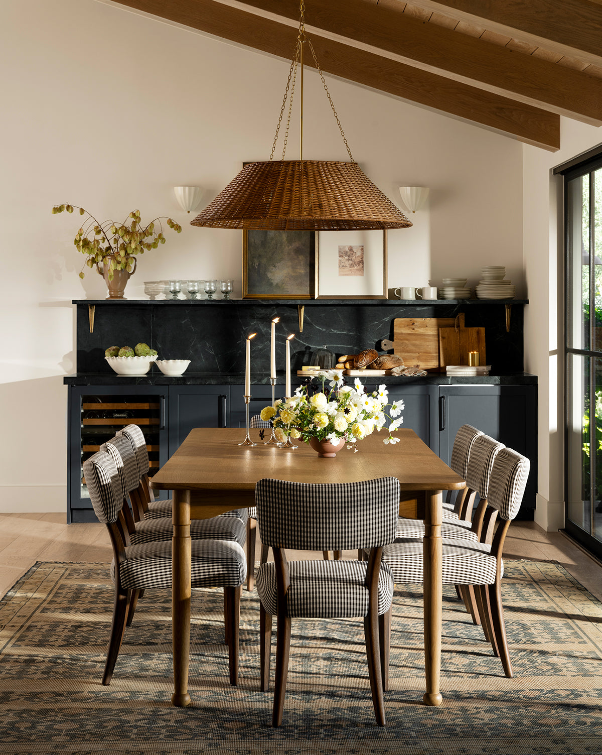 Stylish Phipps Modern Dining Table Set - 6 Seater Wooden Kitchen Table for Home & Restaurant Use - Perfect for Family Dinners, Entertaining Guests & Commercial Dining Spaces