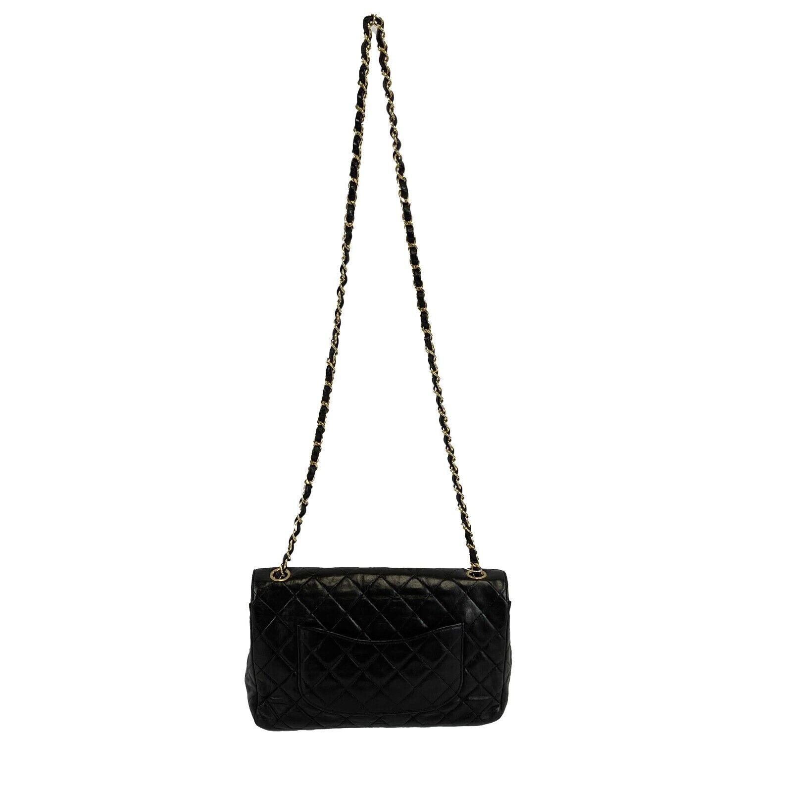 Vintage CHANEL Classic CC Single Flap Black Medium Crossbody Shoulder Bag - Luxury Designer Handbag for Women, Perfect for Date Night & Evening Events
