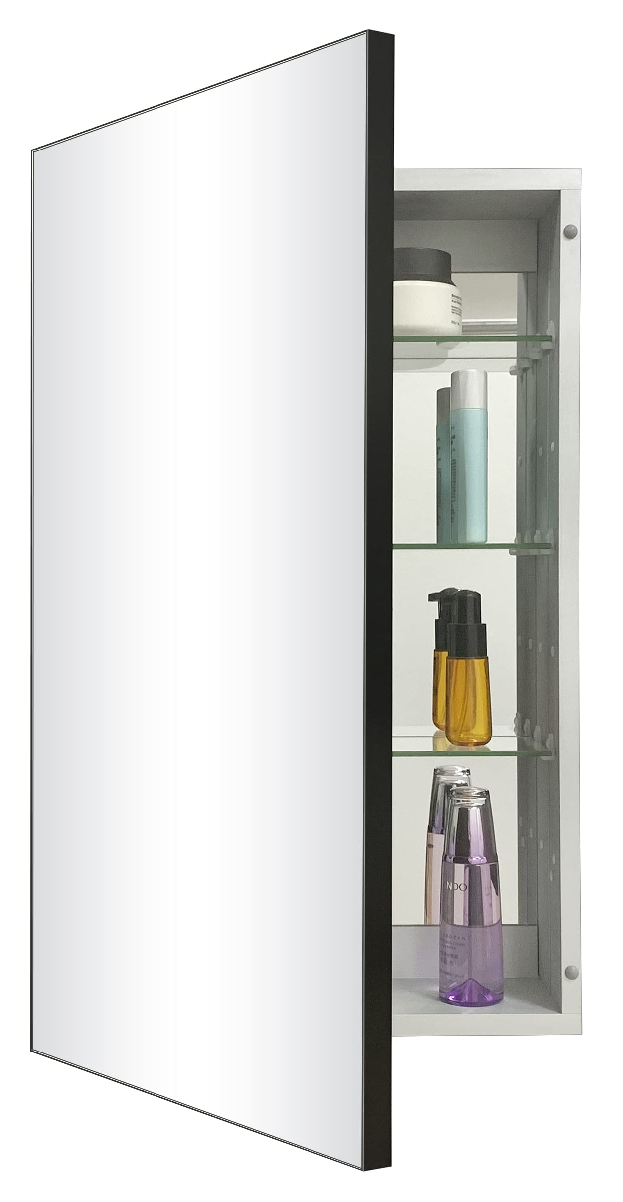 Modern Medicine Cabinet with Mirror - Wall Mounted Bathroom Storage for Toiletries & Essentials - Perfect for Bathroom, Vanity, and Bedroom Organization