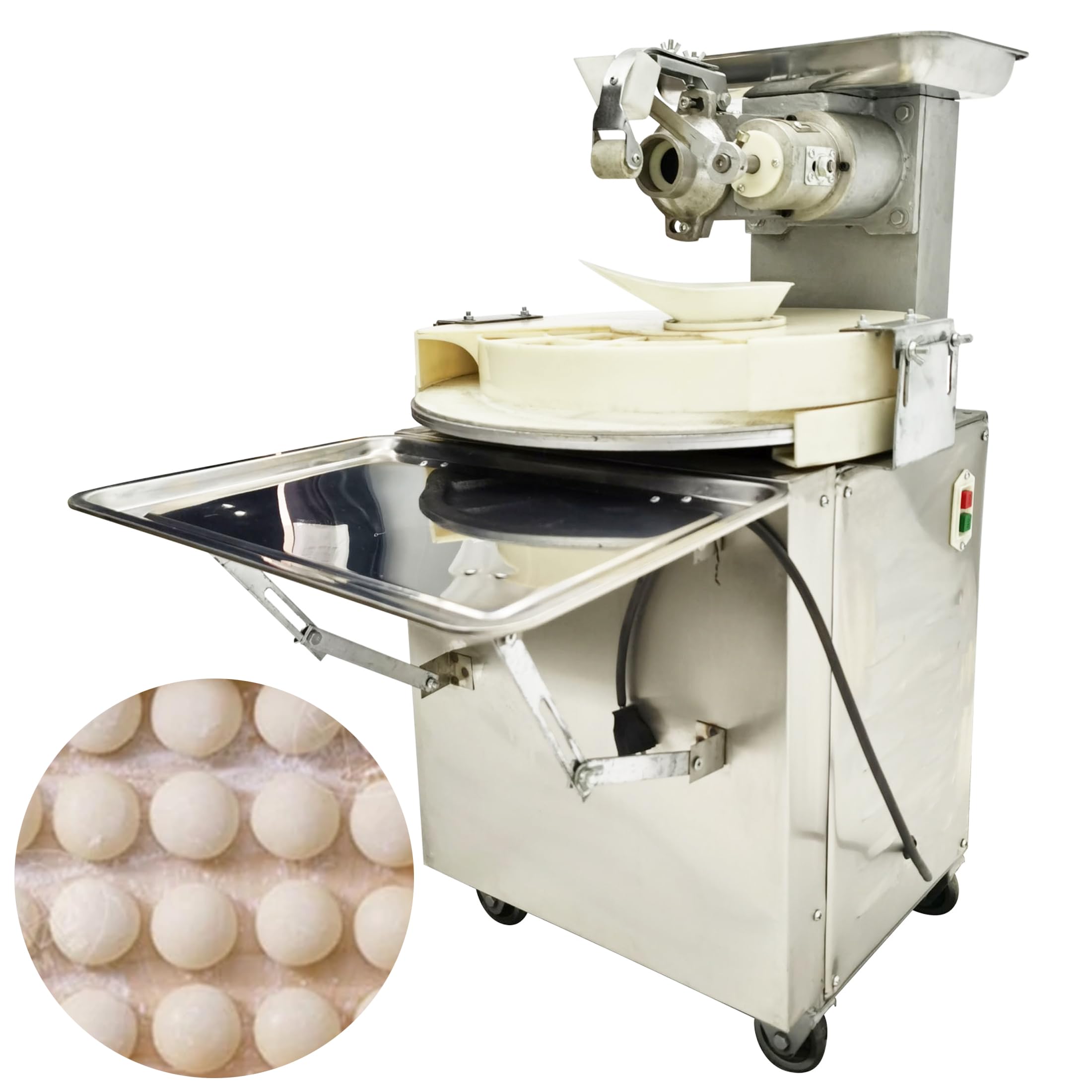 INTSUPERMAI Commercial Dough Divider and Rounder Machine - 40g-70g Dough Ball Cutting & Forming Equipment for Bakeries, Pizza Shops & Restaurants | Perfect for Bread, Pastry & Pizza Dough Preparation