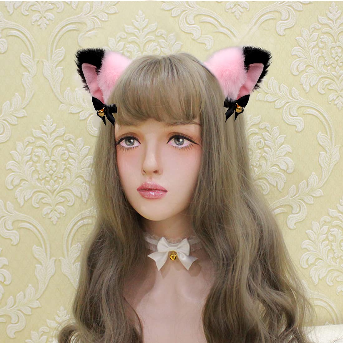 Fxaelian Animal Fox Cat Dog Ears Headband - Cute Fluffy Cosplay Costume Accessories for Halloween, Party, Anime Conventions & Photoshoots