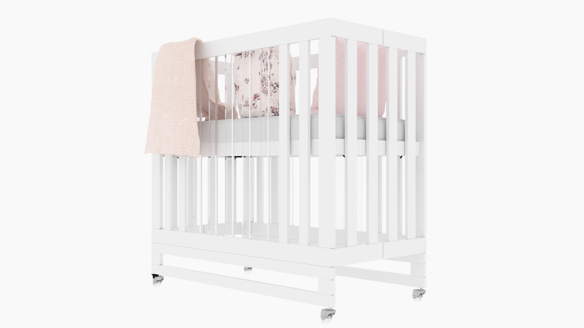 Melo Caress Mini Portable Crib - Lightweight Travel Baby Bed for Newborns & Toddlers | Perfect for Home, Travel & Daycare Use