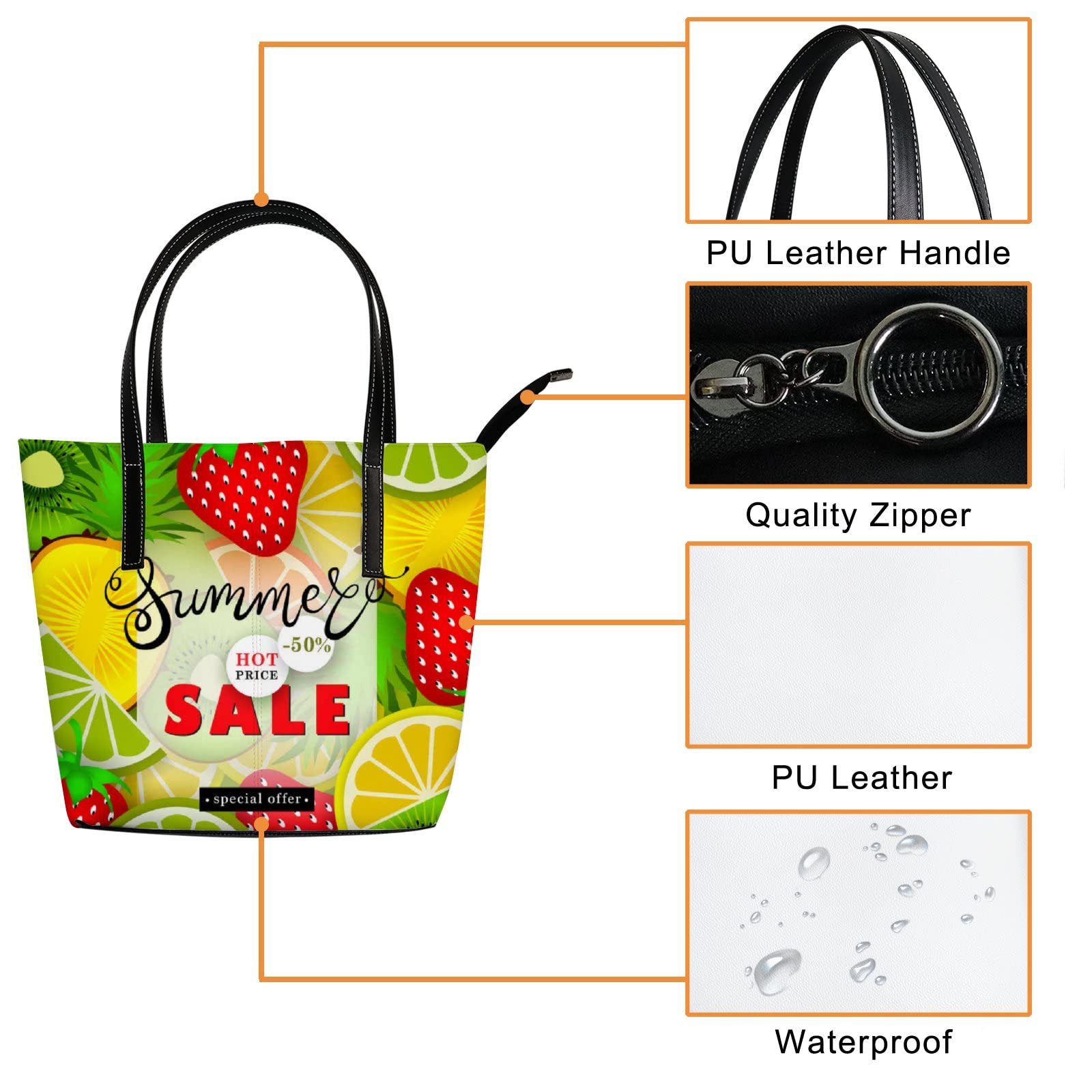 Stylish Leather Tote Bag for Women - Fashionable Crossbody Handbag with Adjustable Strap | Perfect for Work, Travel & Everyday Use