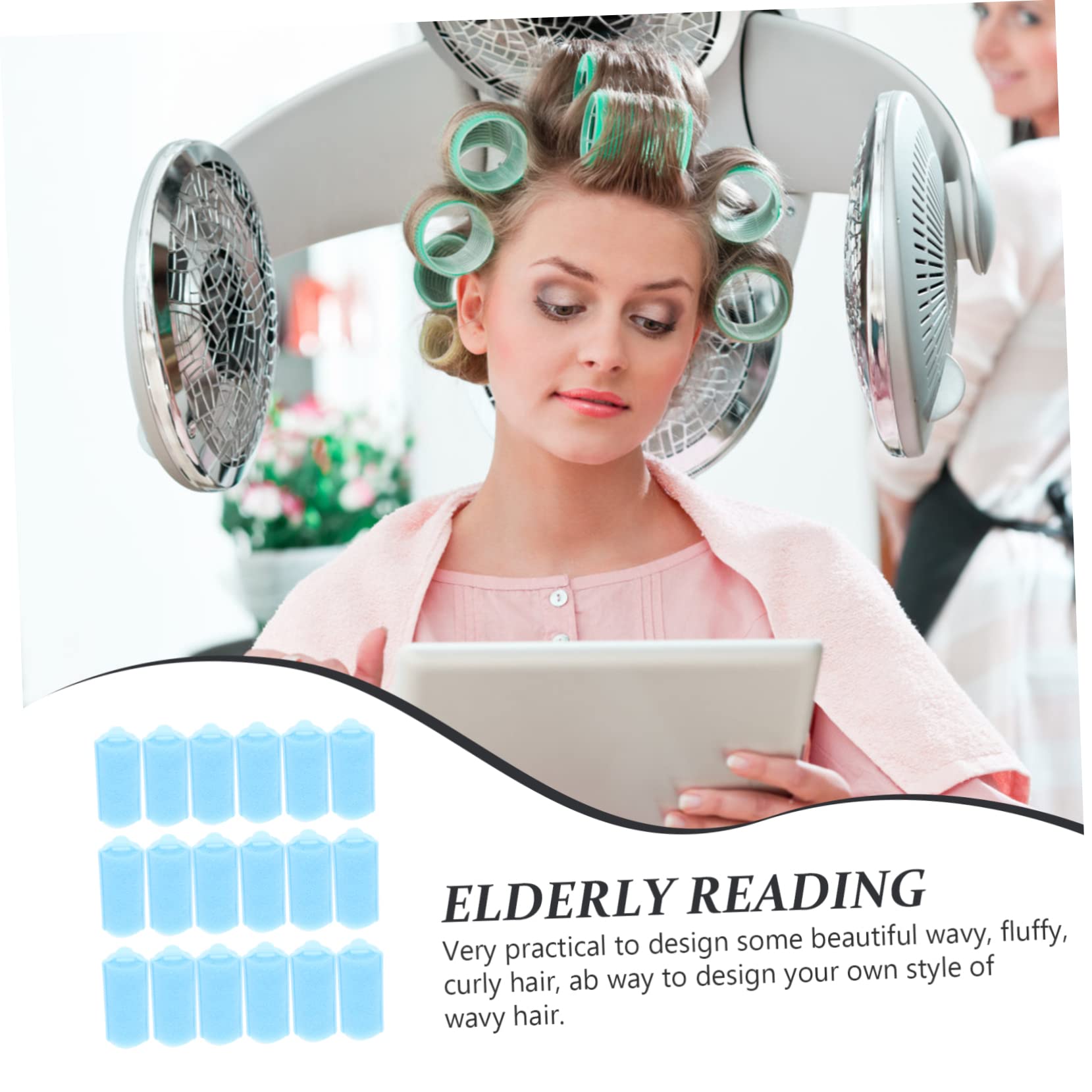 FOMIYES No Heat Overnight Hair Rollers - 20pcs Sponge Hair Curlers for Soft, Fluffy Curls | Hair Styling Accessories for Women | Perfect for Sleep, Home Use & Travel