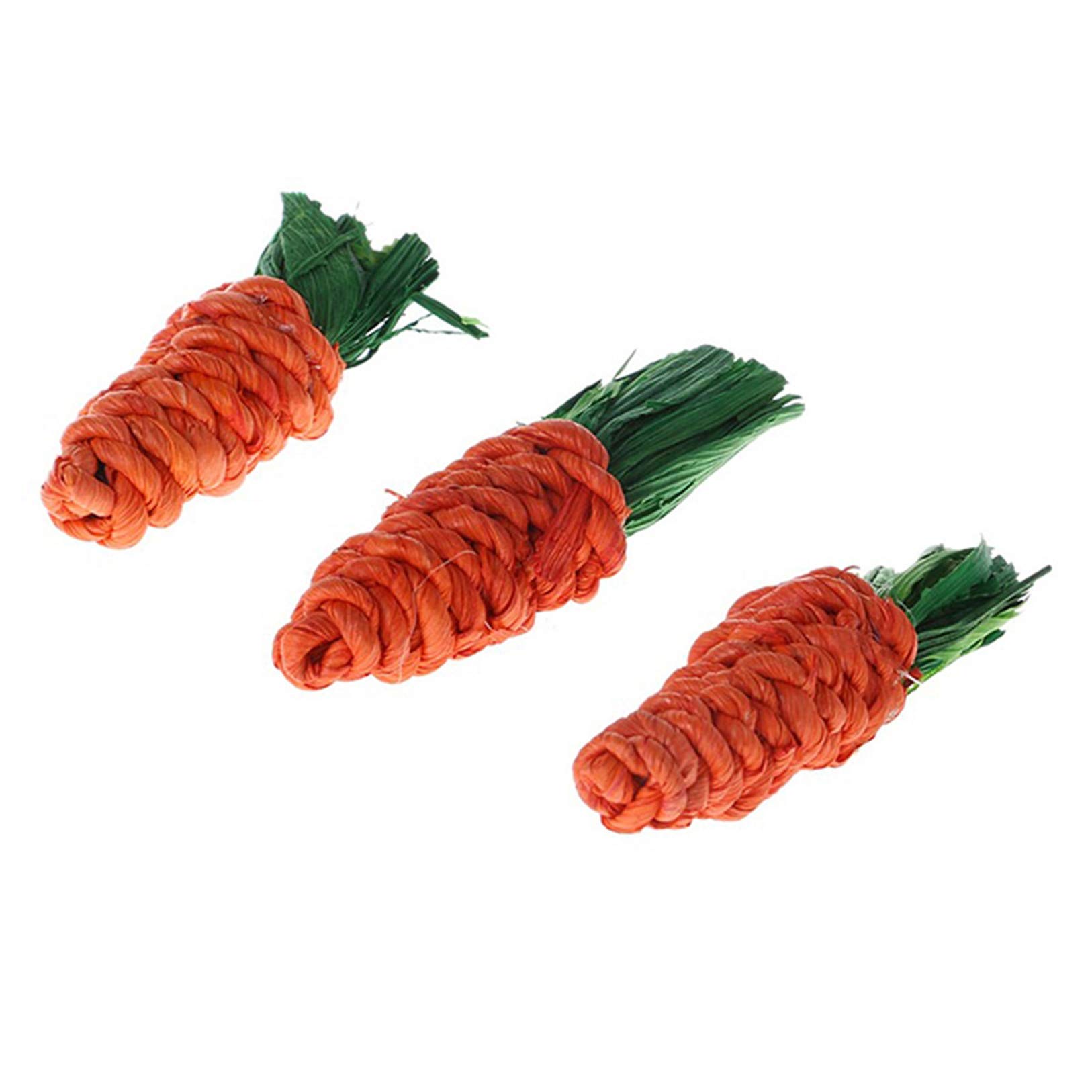 **Flybloom 3 Pack Braided Rope Dog Chew Toys - Carrot Shape for Small Dogs, Teeth Cleaning & Dental Health - Perfect for Playtime, Training, and Teething Relief**