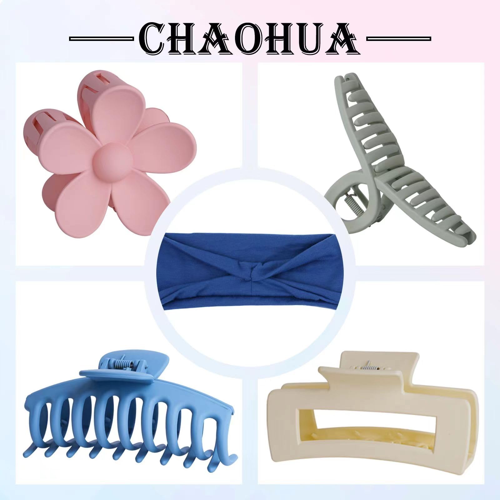 1223 PCS Women's Hair Accessories Set - 4.3 Inch Hair Claws Clips, Boho Hair Ties Bracelet, No Damage Hair Elastics, Bobby Pins & Metal Headbands for Women | Perfect for Daily Use, Parties, Weddings and Special Occasions