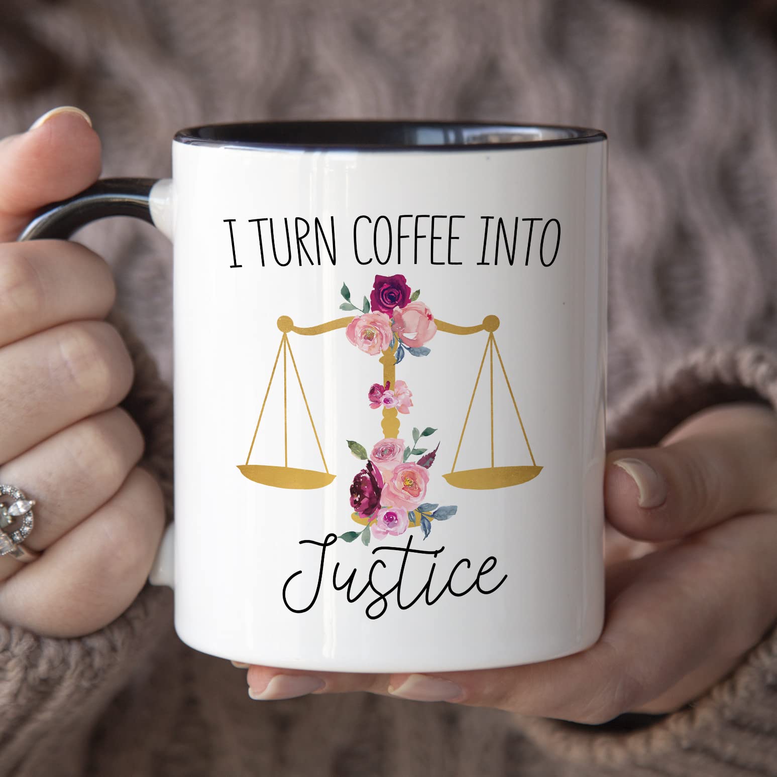 YouNique Designs 11oz Lawyer Coffee Mug for Women - Attorney & Paralegal Gift, Young Lawyer Graduation Cup with Black Handle - Perfect for Office, Courtroom & Home Use