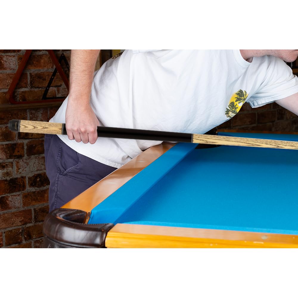 Elite Prestige EP40 Ash Pool Cue Stick with Black Matte Finish - Professional Billiards Accessory for Home Game Rooms & Bars