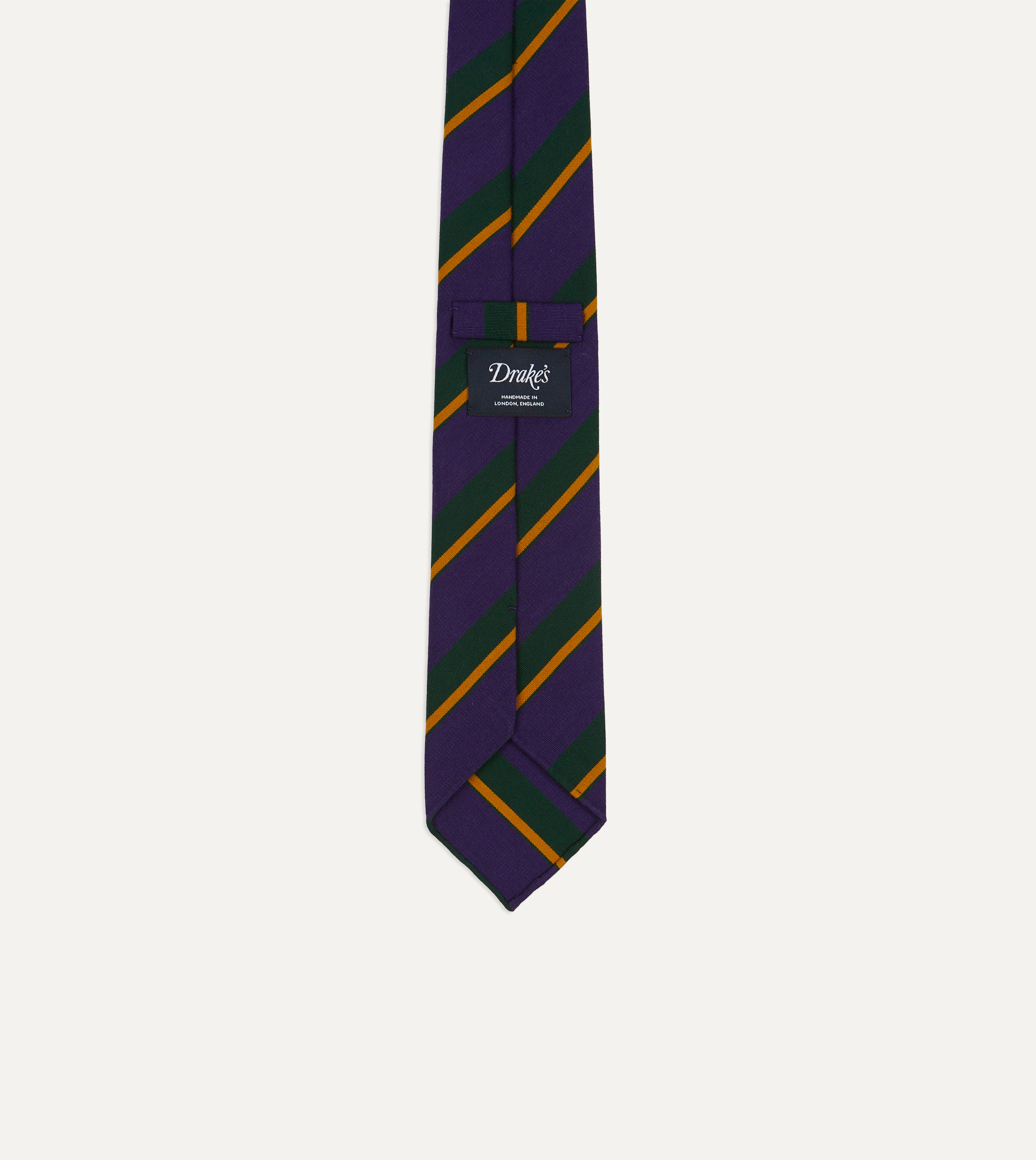 Premium Navy & Multicolor Stripe Repp Silk Wool Blend Hand-Rolled Necktie - Perfect for Business Meetings, Weddings & Formal Occasions